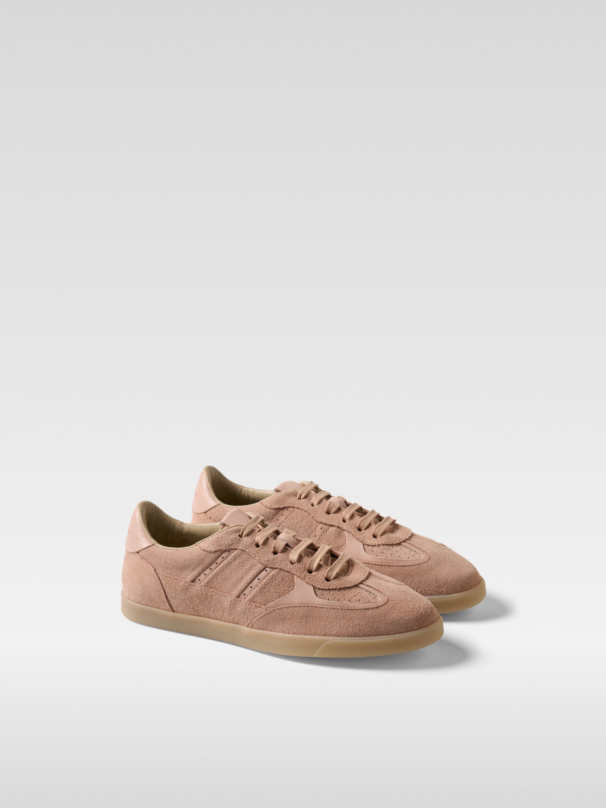 Nude suede sneakers LALAS for women