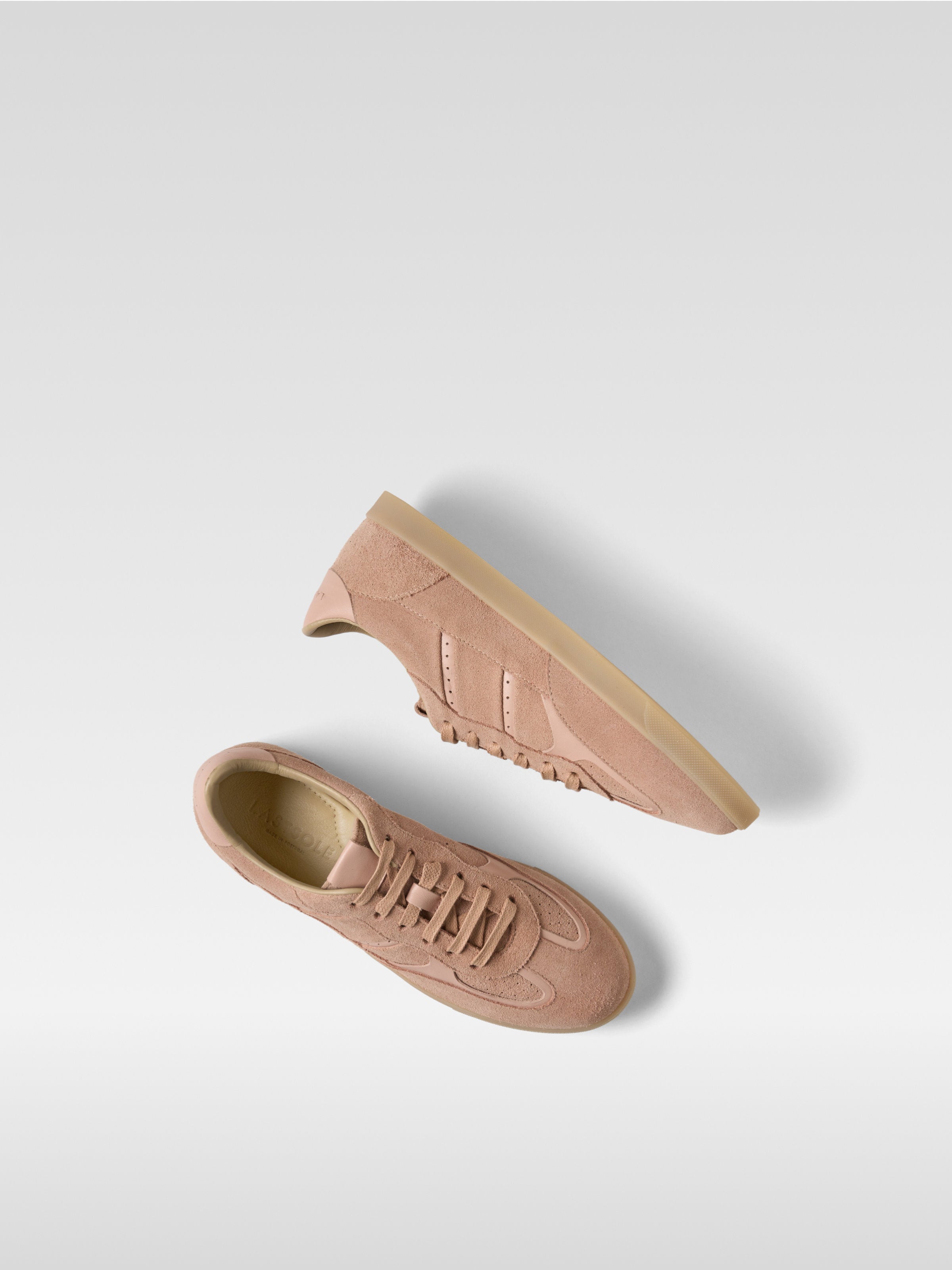 Nude suede sneakers LALAS for women