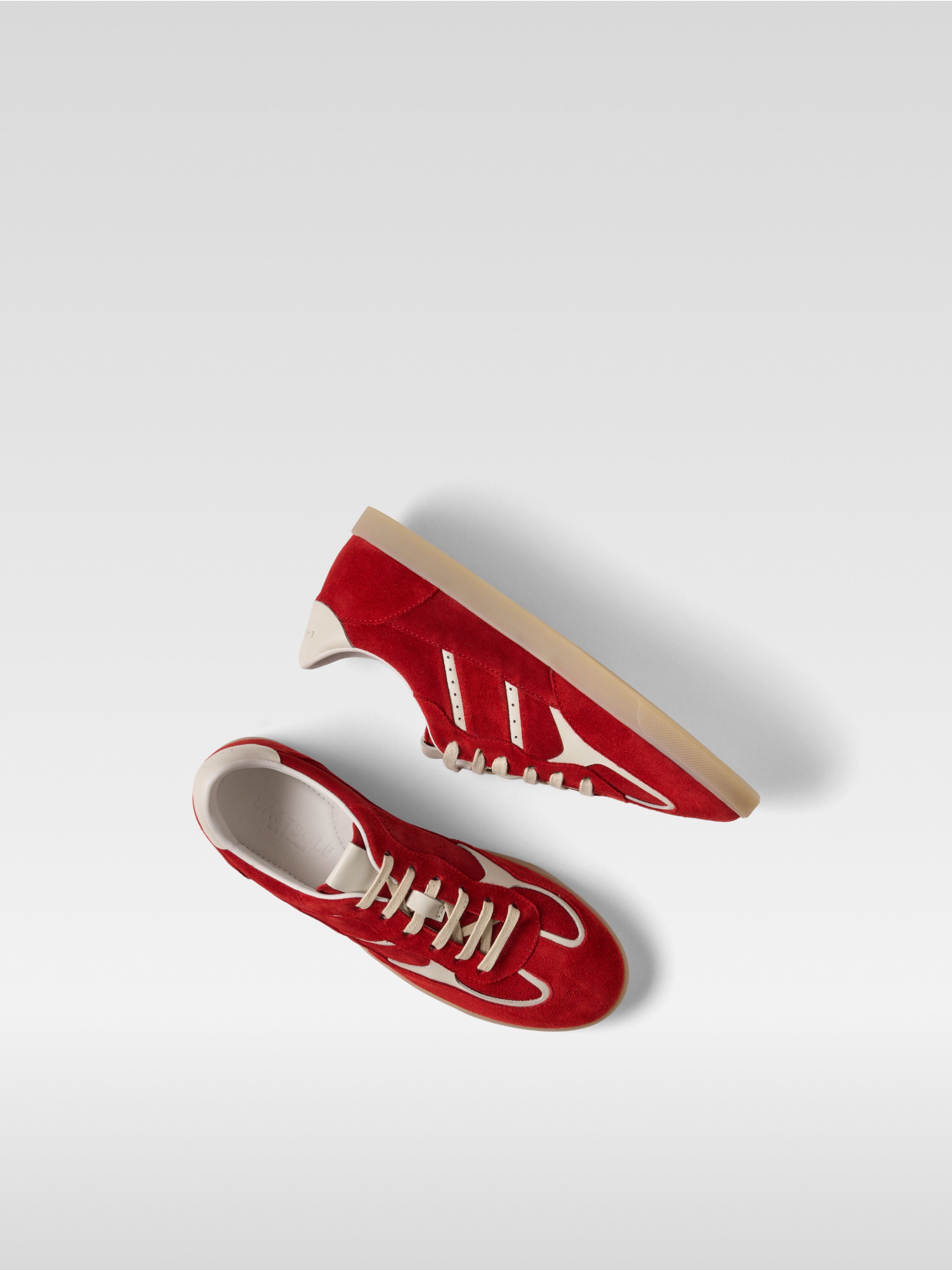 Red suede sneakers LALAS for women