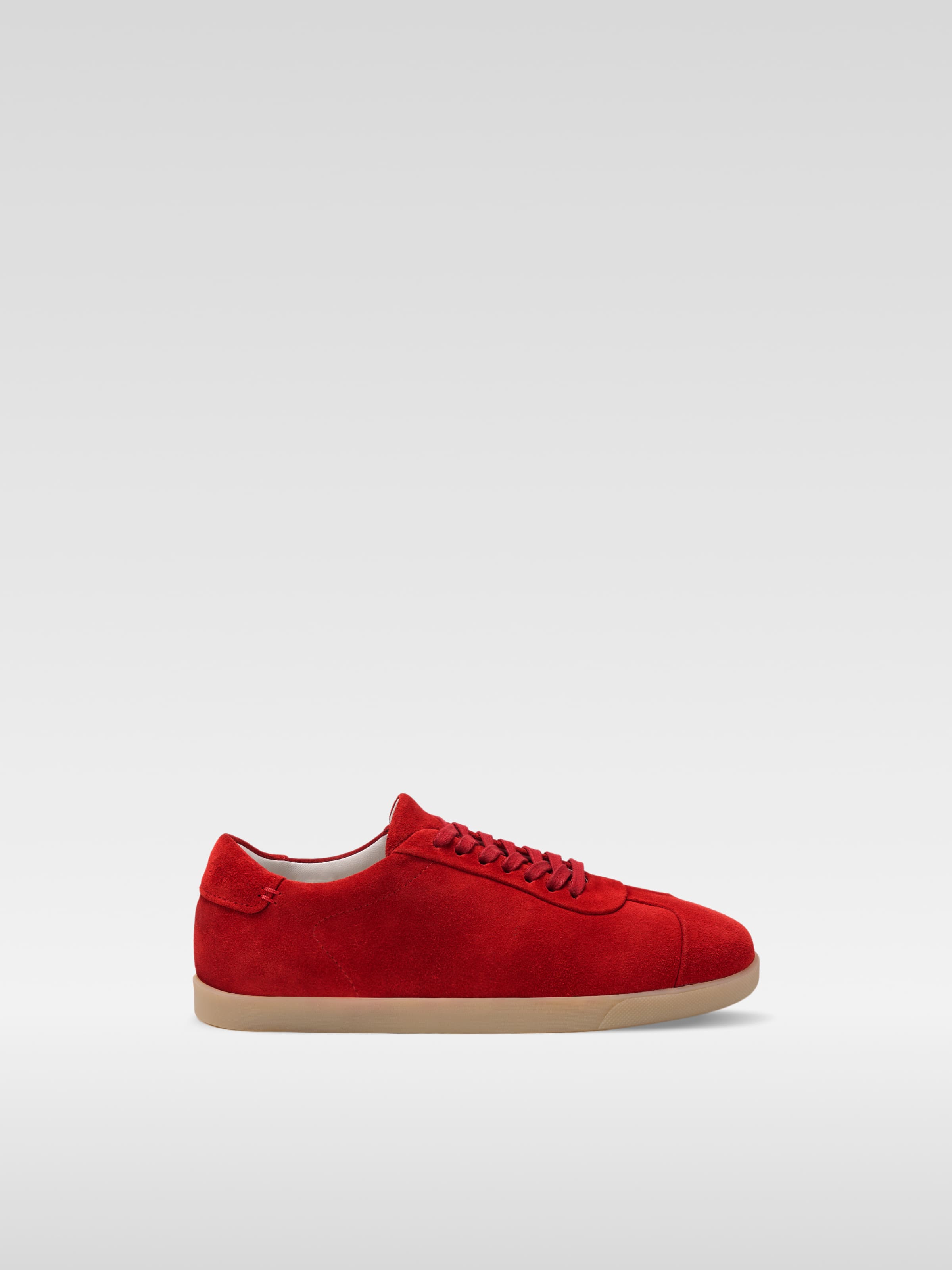 Court Red leather sneakers for women 4