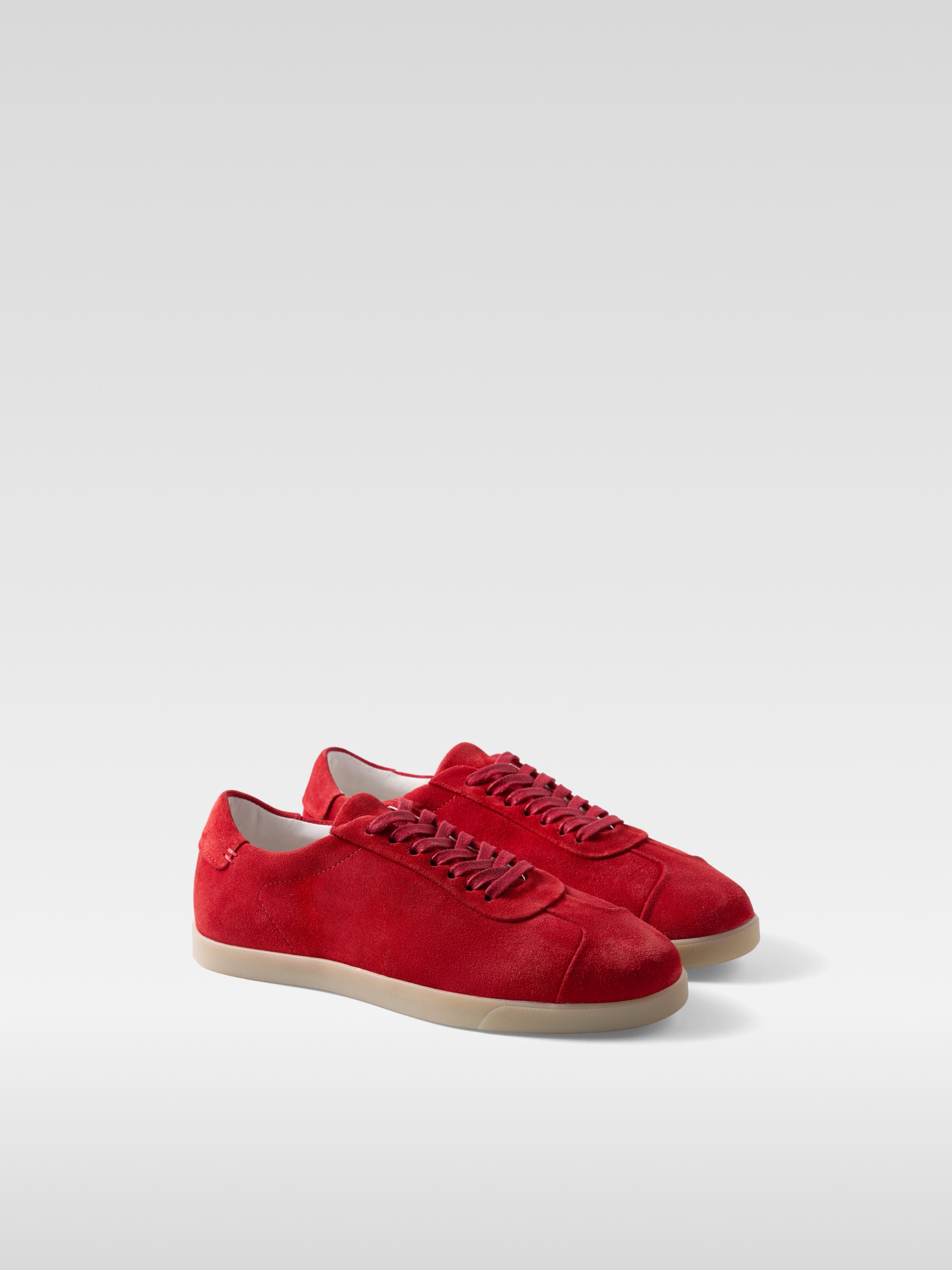 Court Red leather sneakers for women 2
