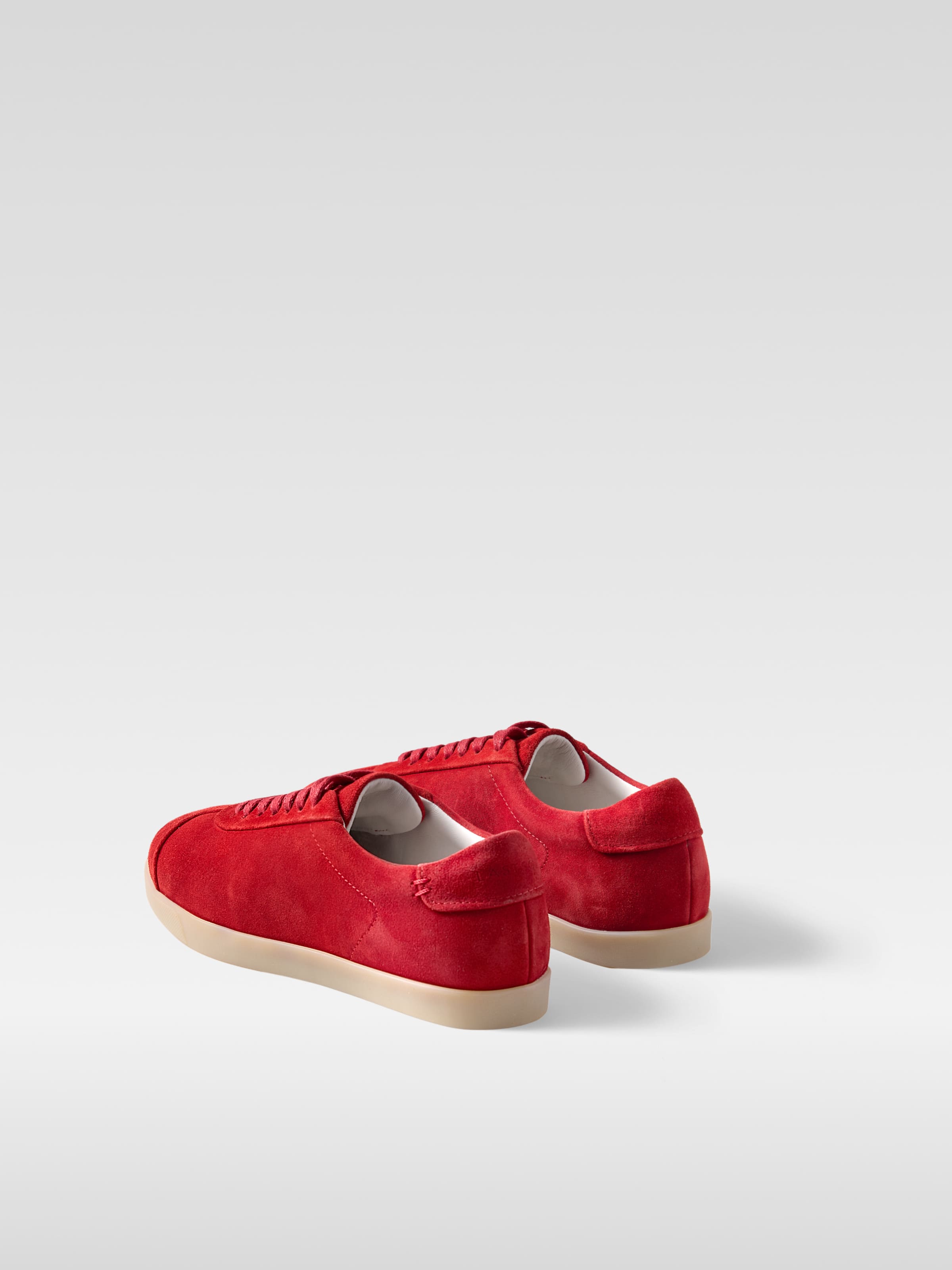 Court Red leather sneakers for women 3
