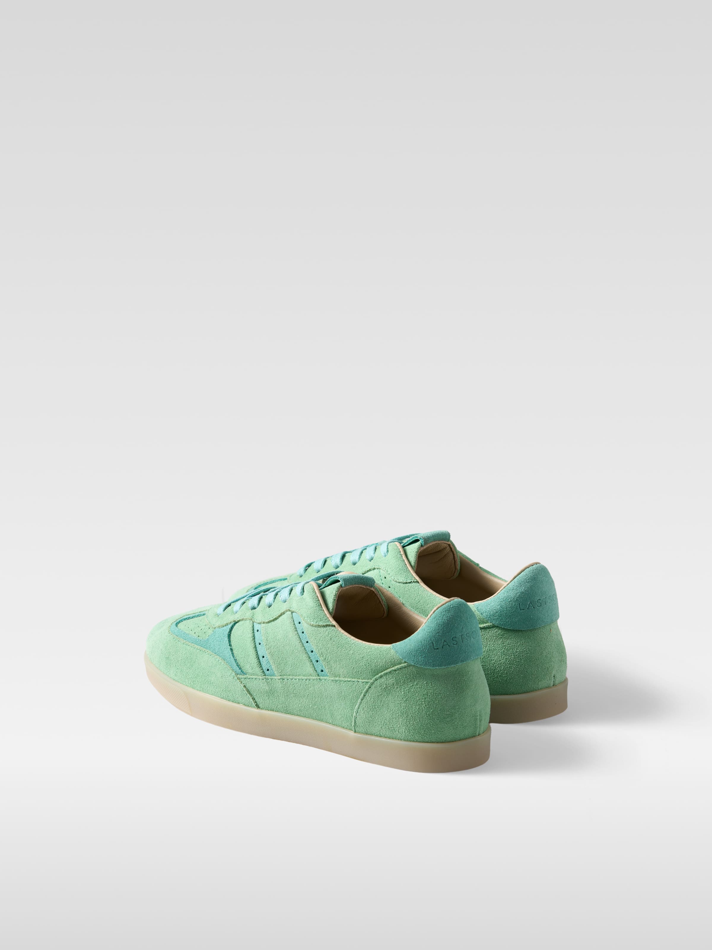 Green suede sneakers LALAS for women 3