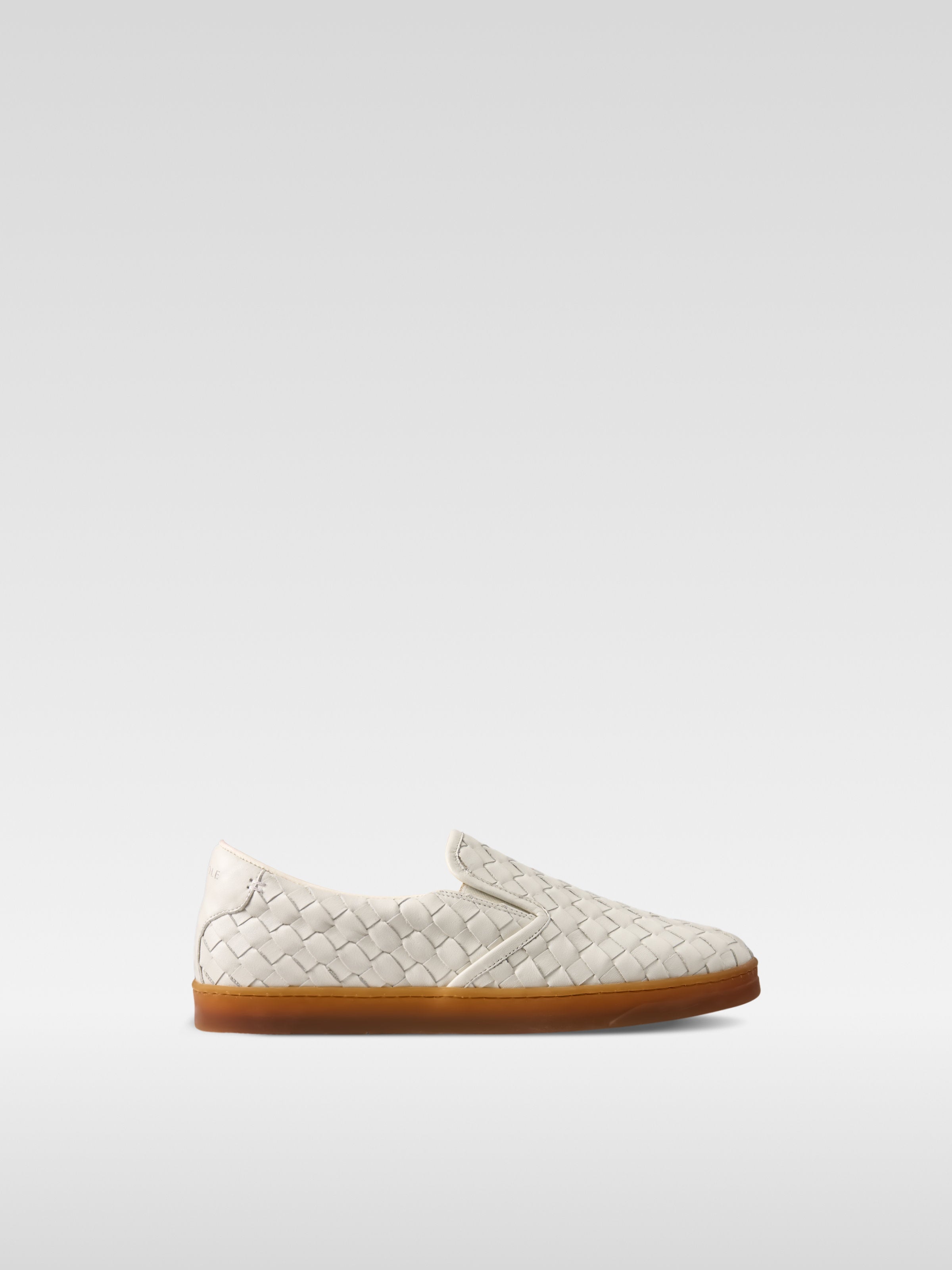 Loom - Off White nappa leather loafers for men
