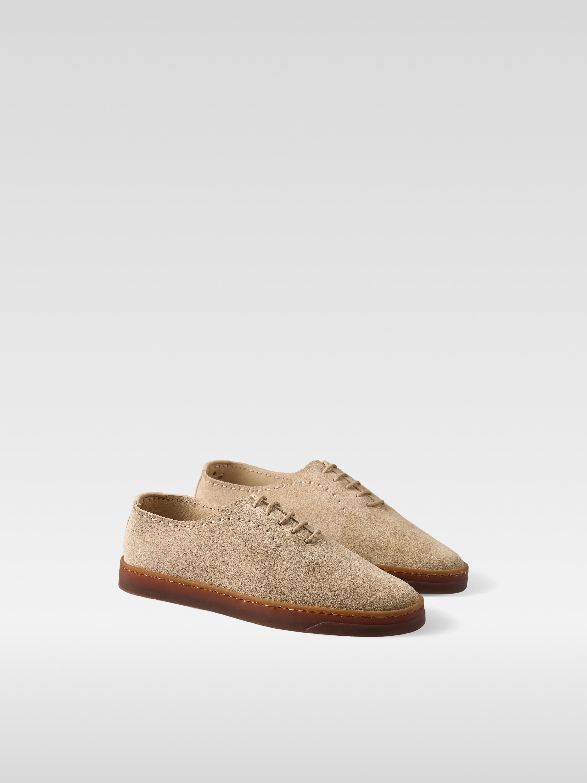 Lofe II - Sand suede sneakers for women