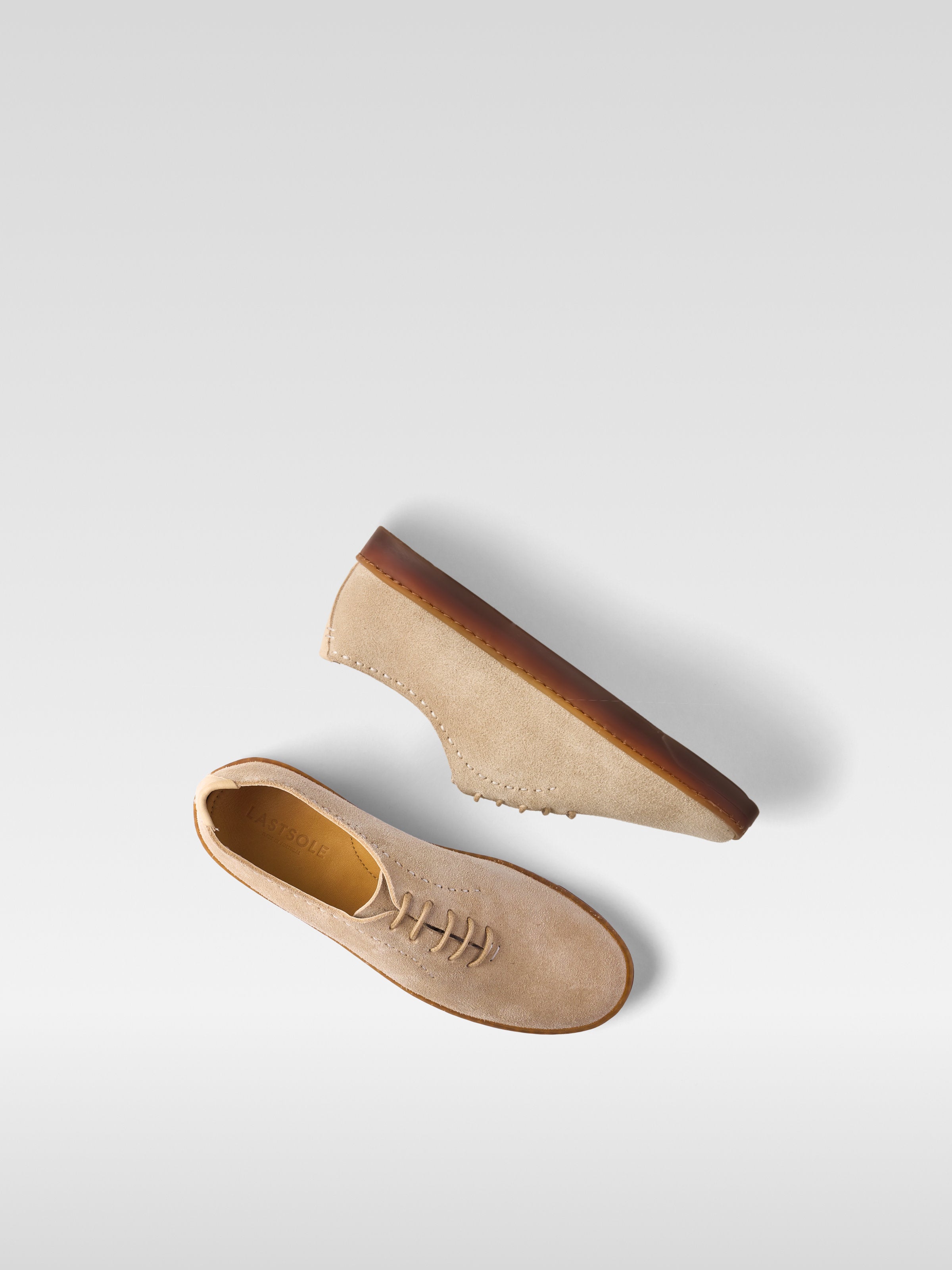 Lofe II - Sand suede sneakers for women