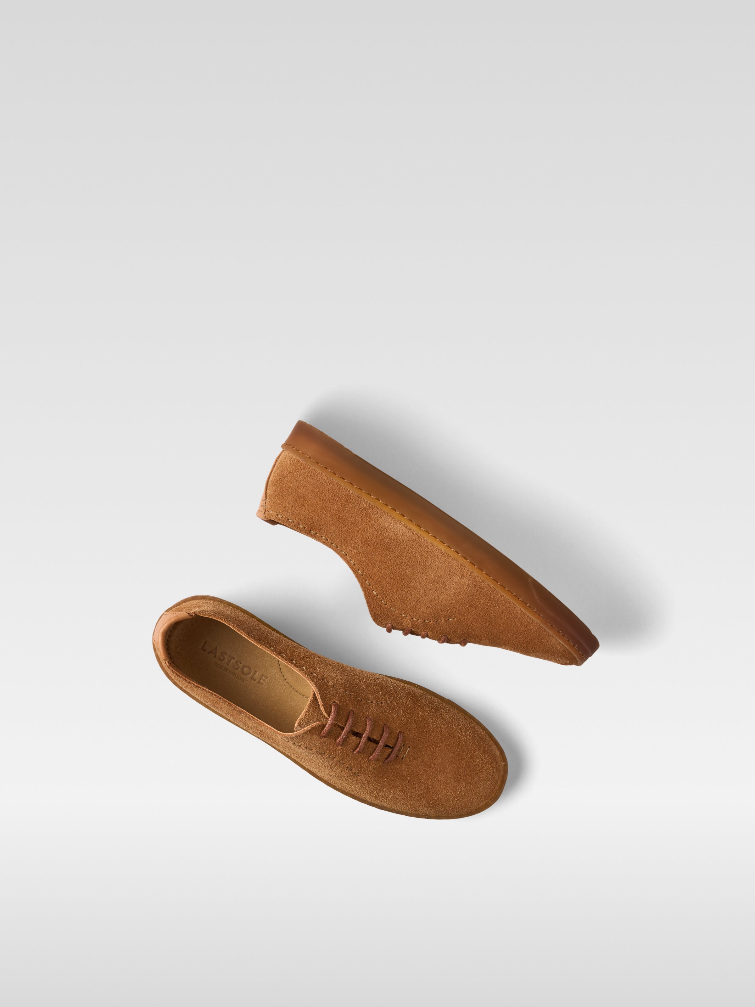 Lofe II - Cognac suede sneakers for women