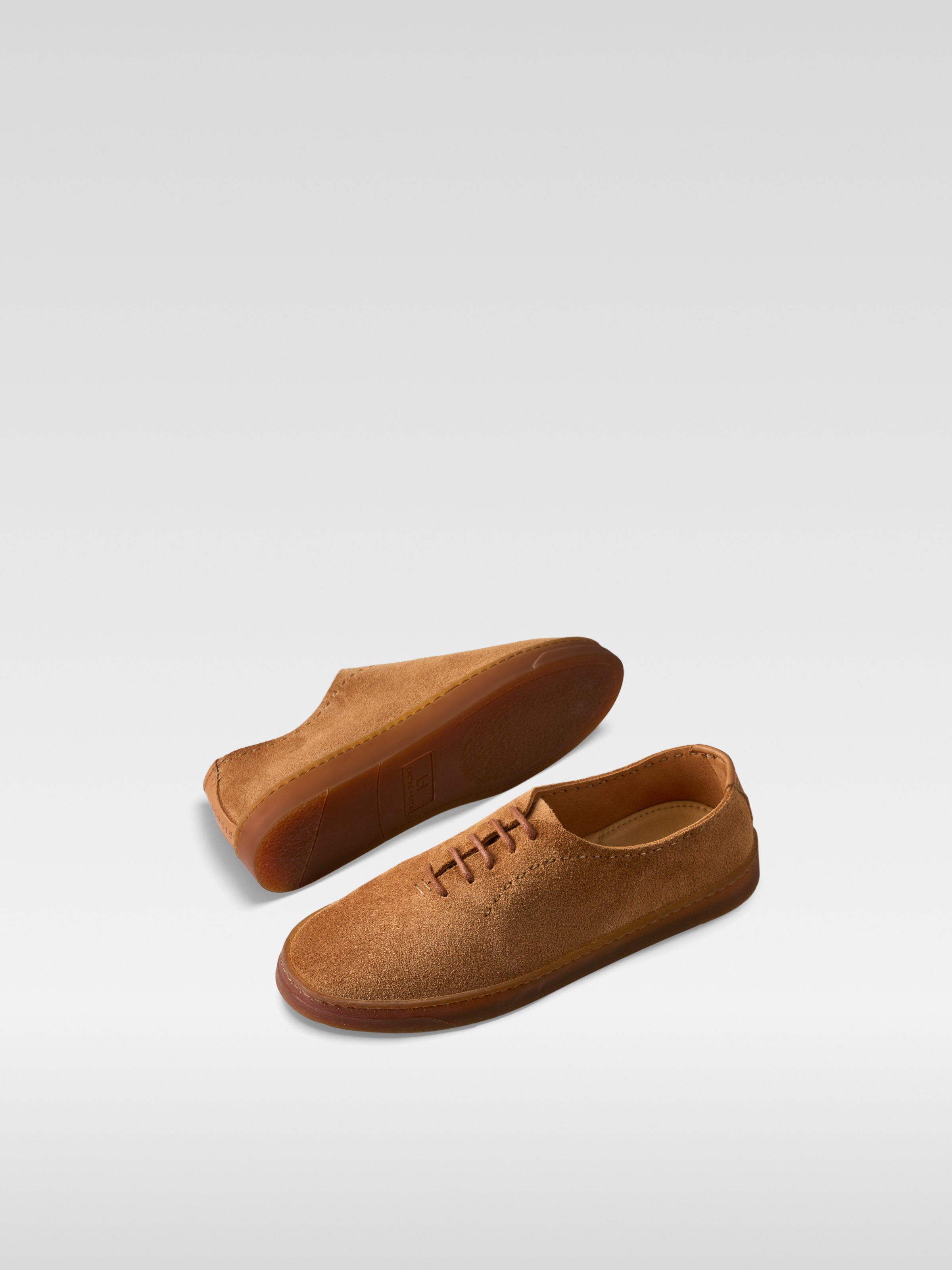 Lofe II - Cognac suede sneakers for women
