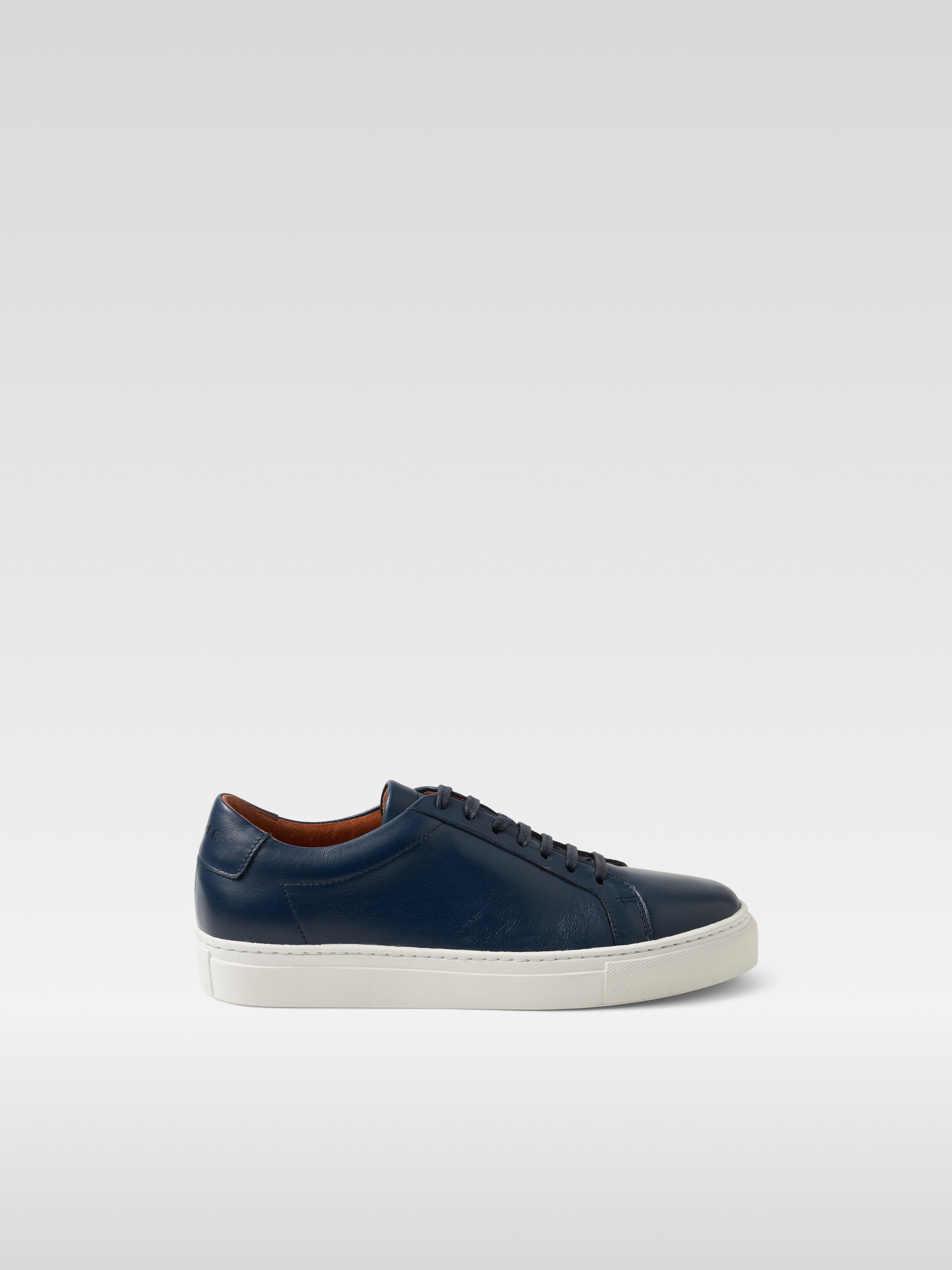 Navy Leather Sneakers for men