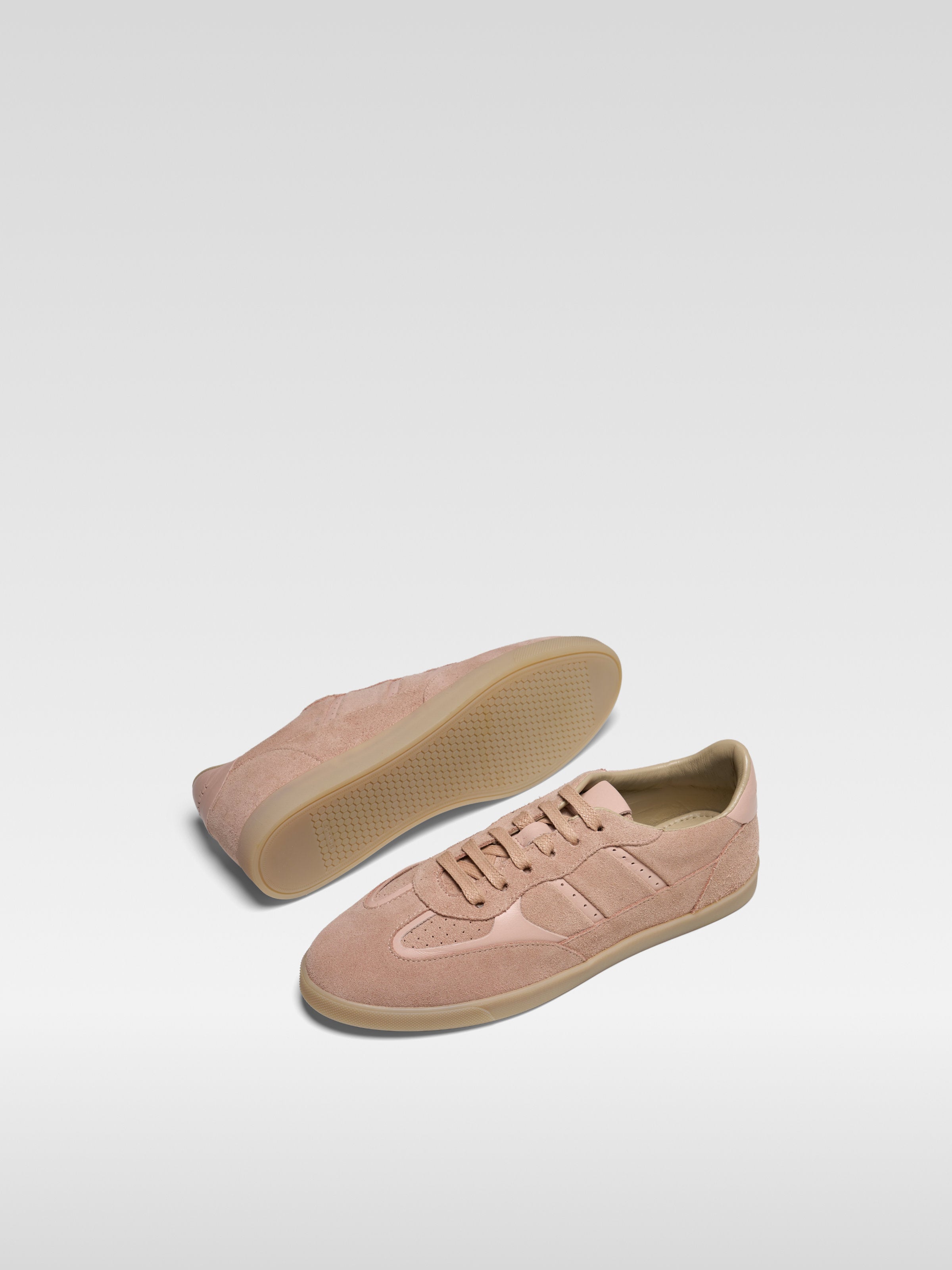 Nude suede sneakers LALAS for women