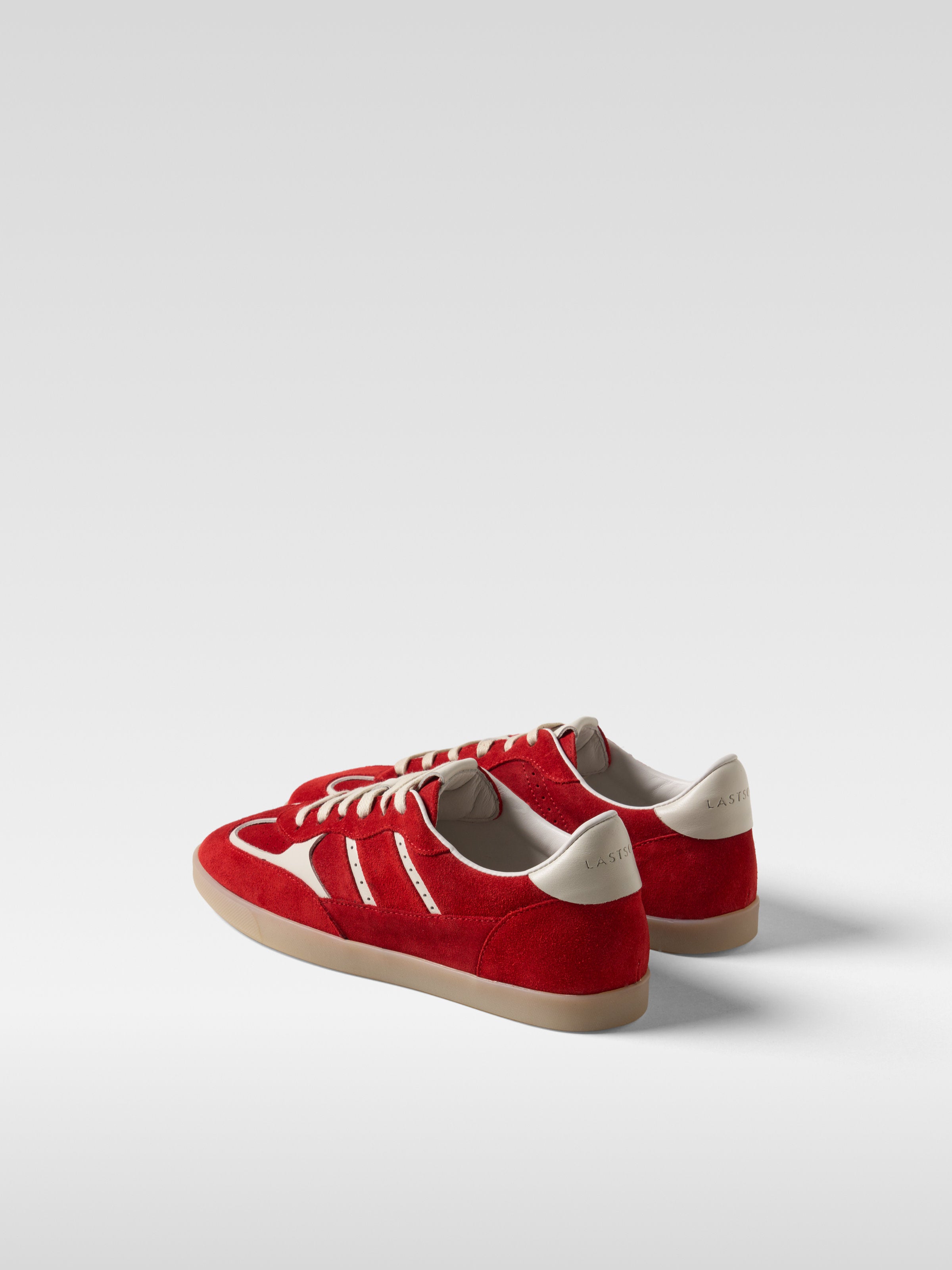 Red suede sneakers LALAS for women