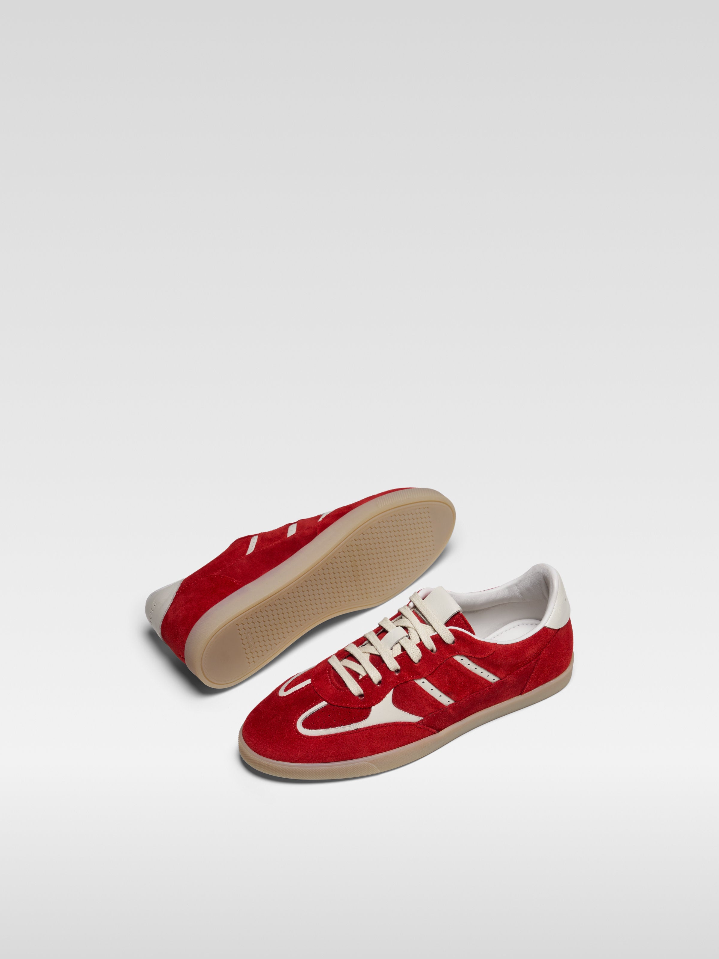 Red suede sneakers LALAS for women