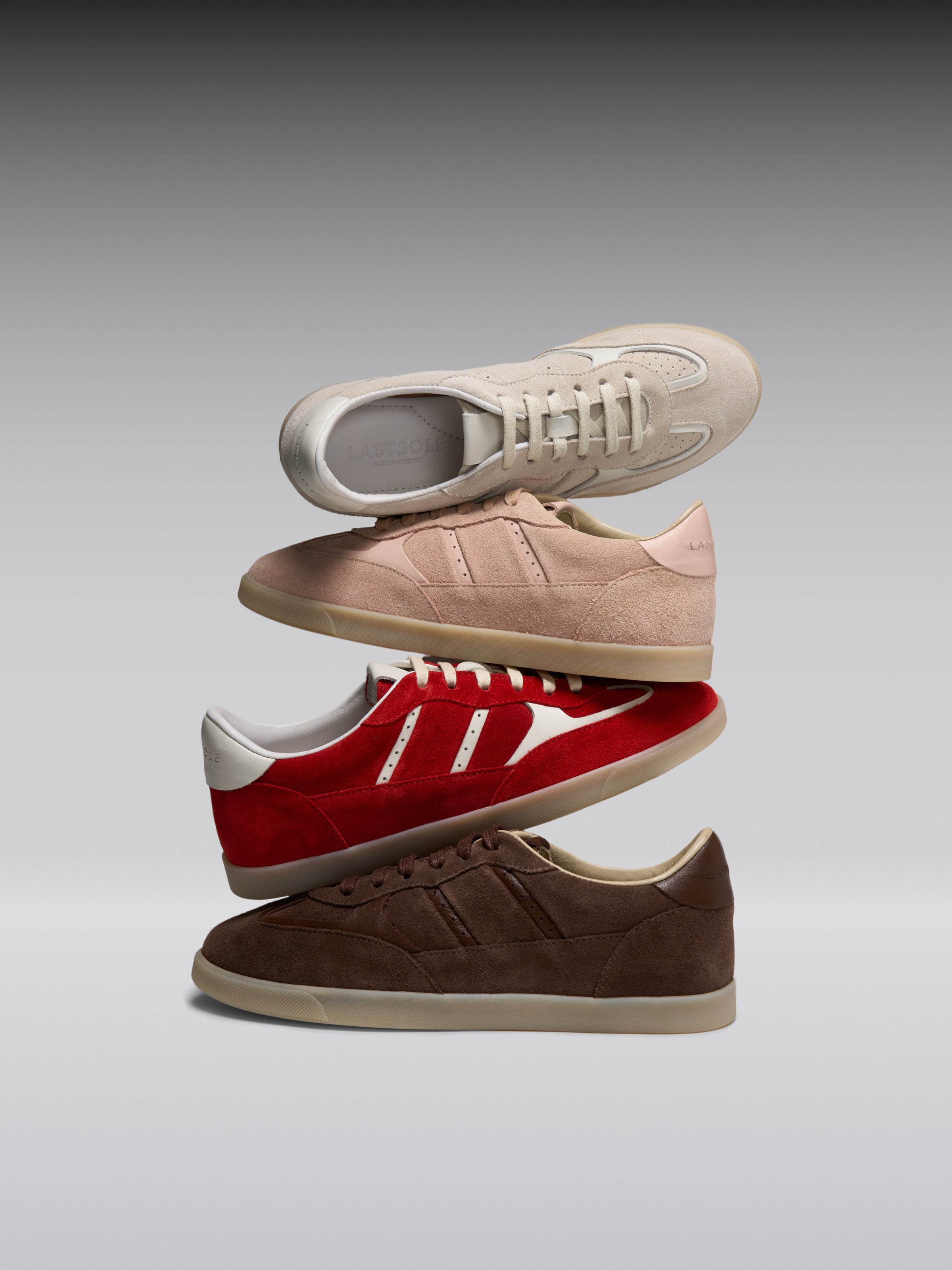 Red suede sneakers LALAS for women