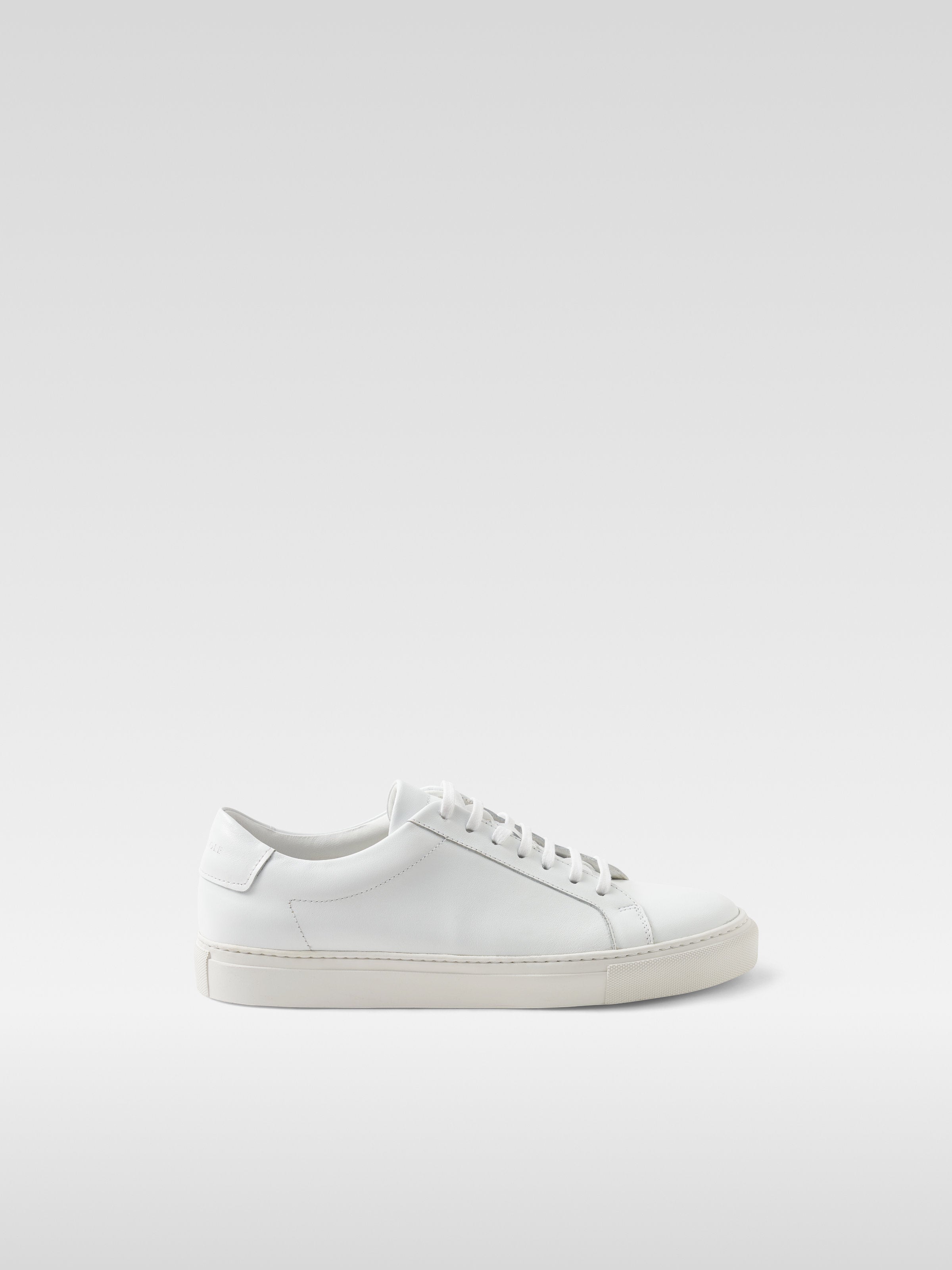 White leather sneakers for men