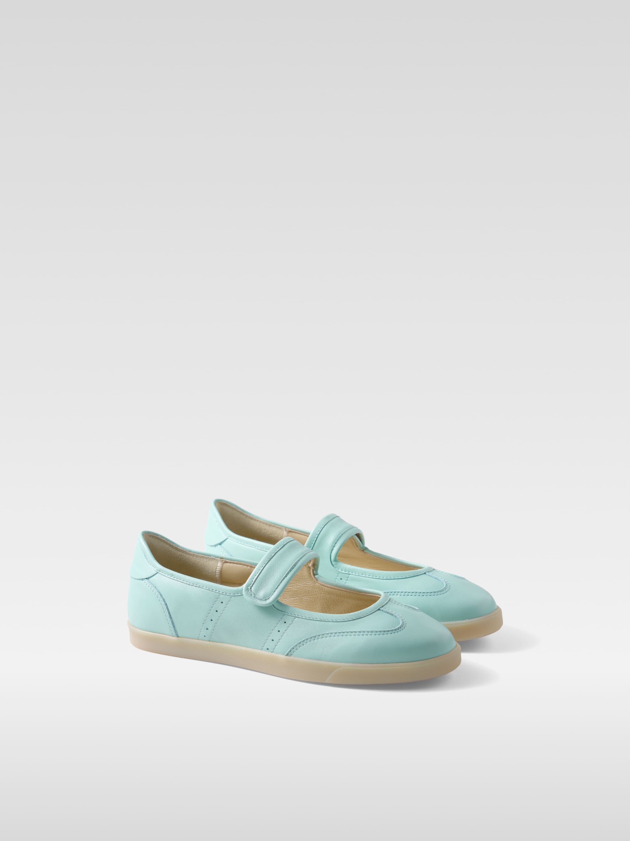 Bea - Jelly mint leather sneakers for women 2