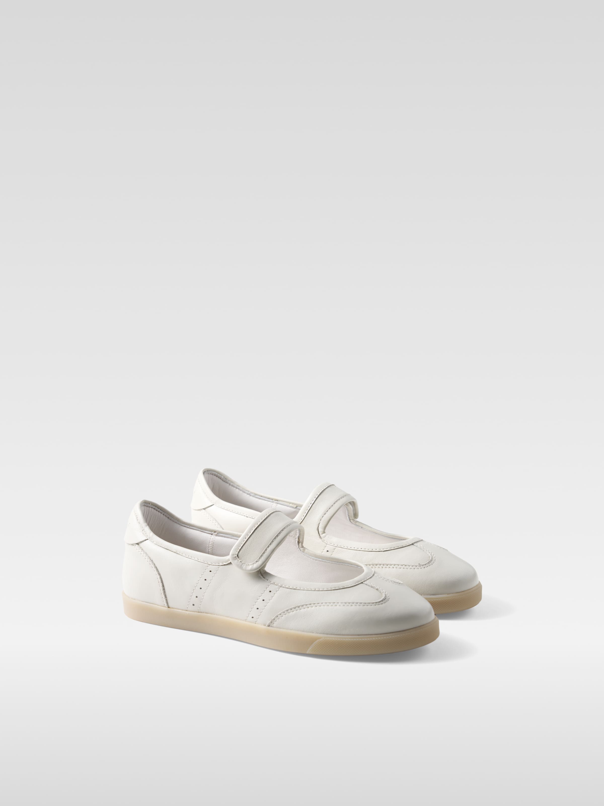 Bea - Off White leather sneakers for women 2