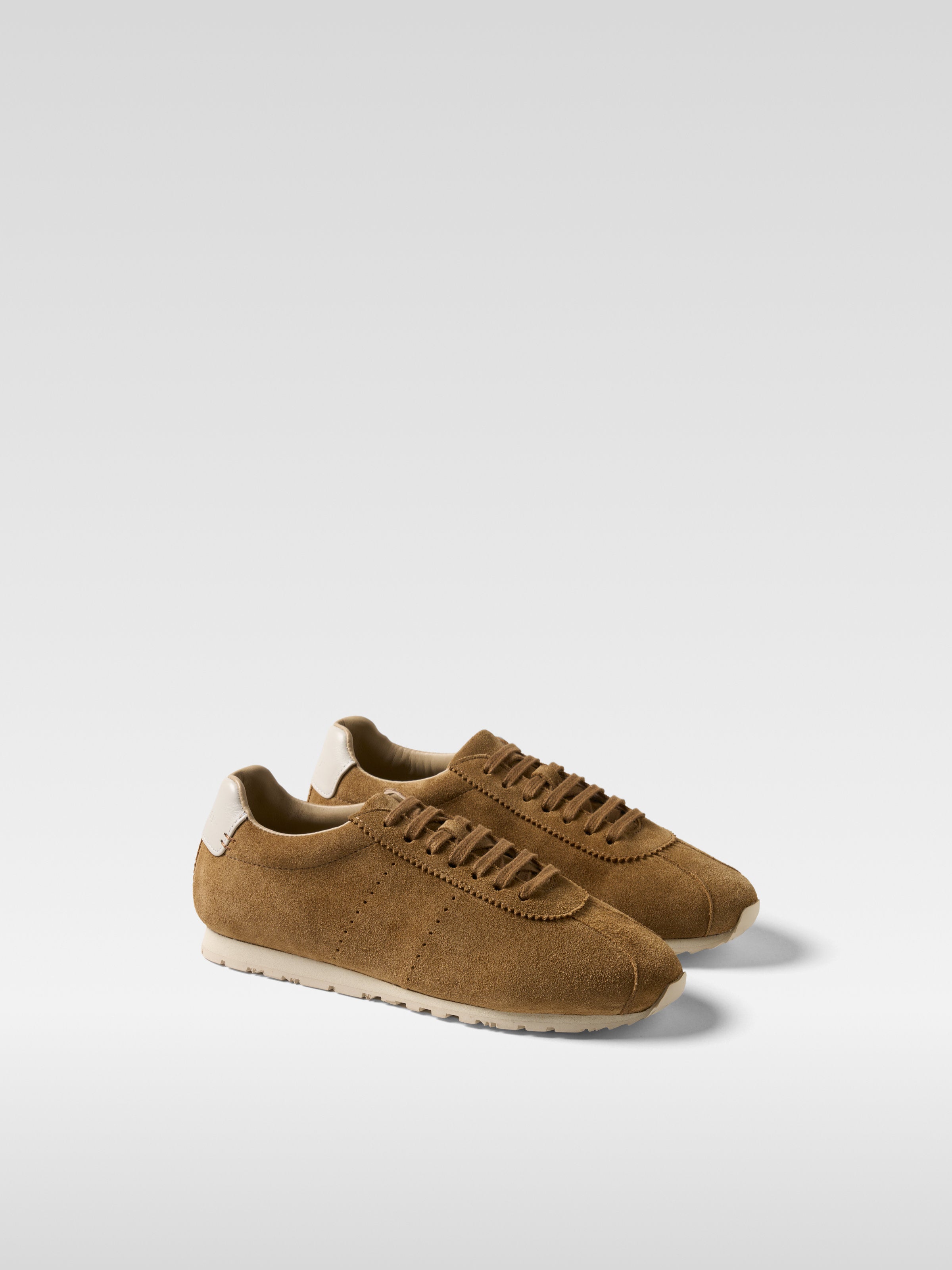 Beige suede sneakers MEOW for women