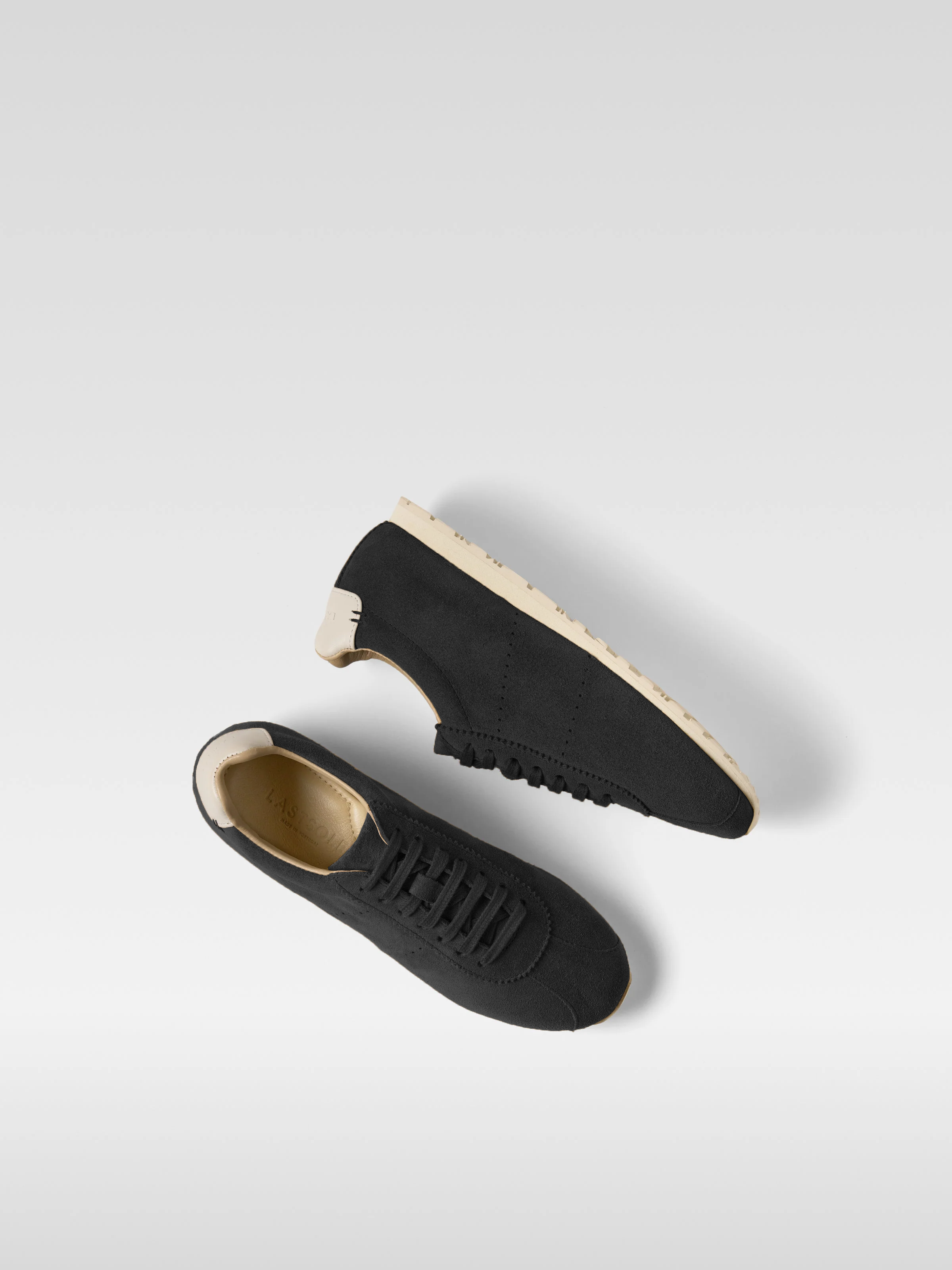 Black suede sneakers meow for women