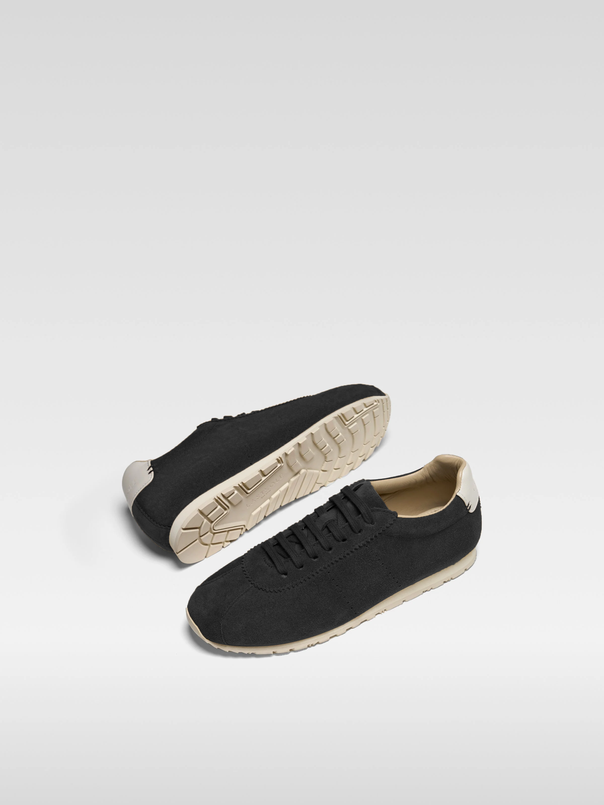 Black suede sneakers meow for women