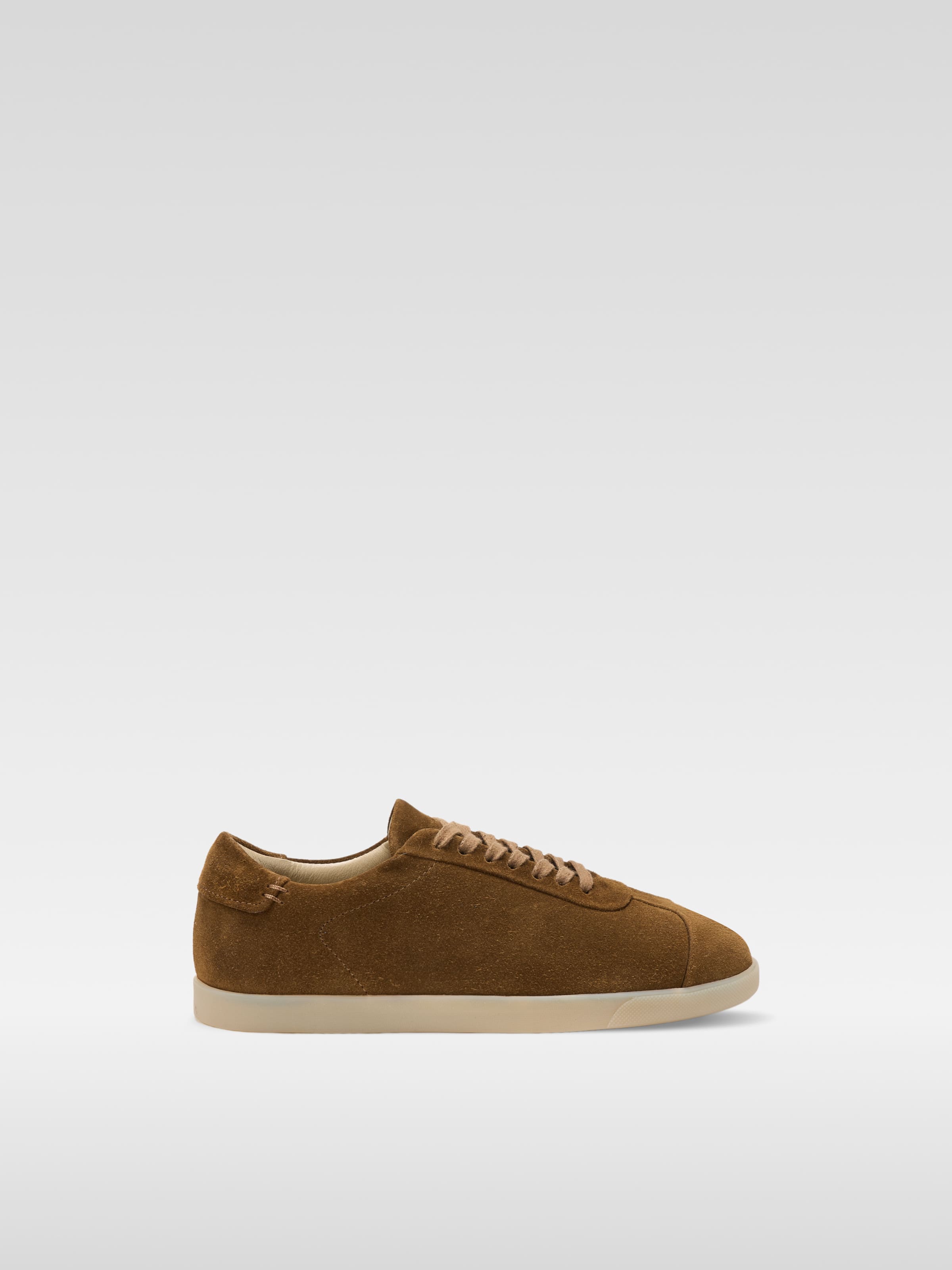 Court Light Brown leather sneakers for women 4