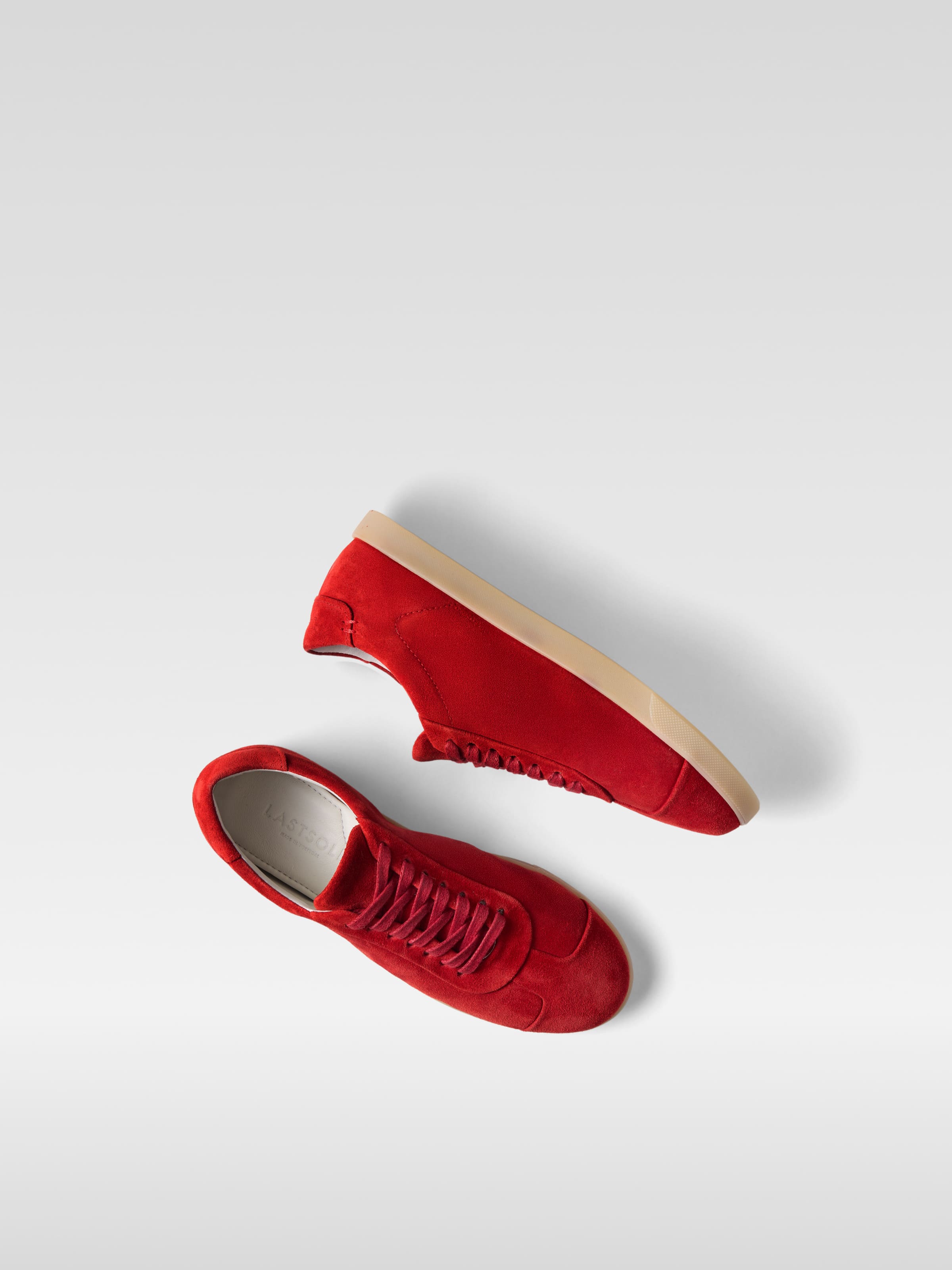 Court Red leather sneakers for women