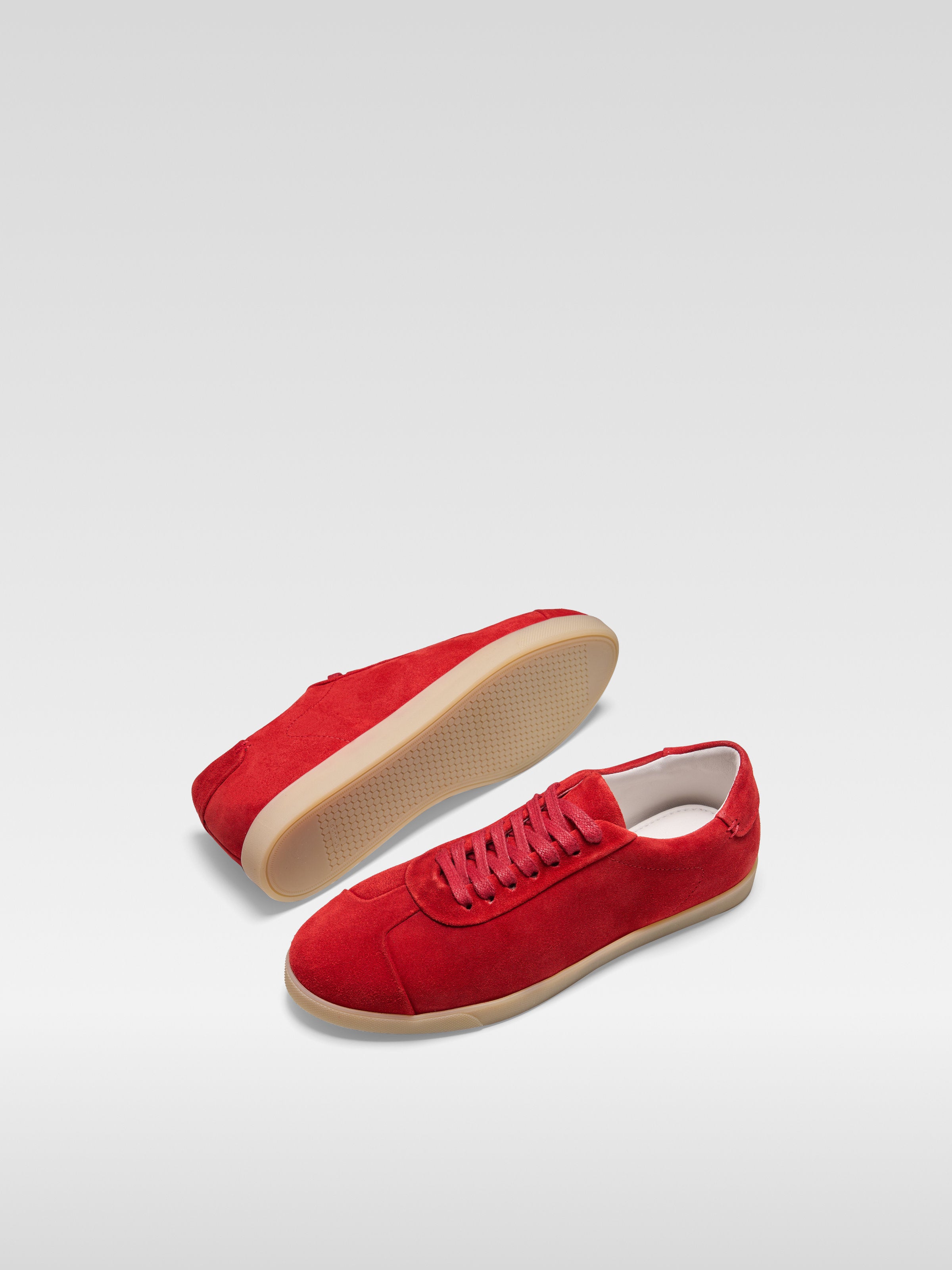 Court Red leather sneakers for women 5