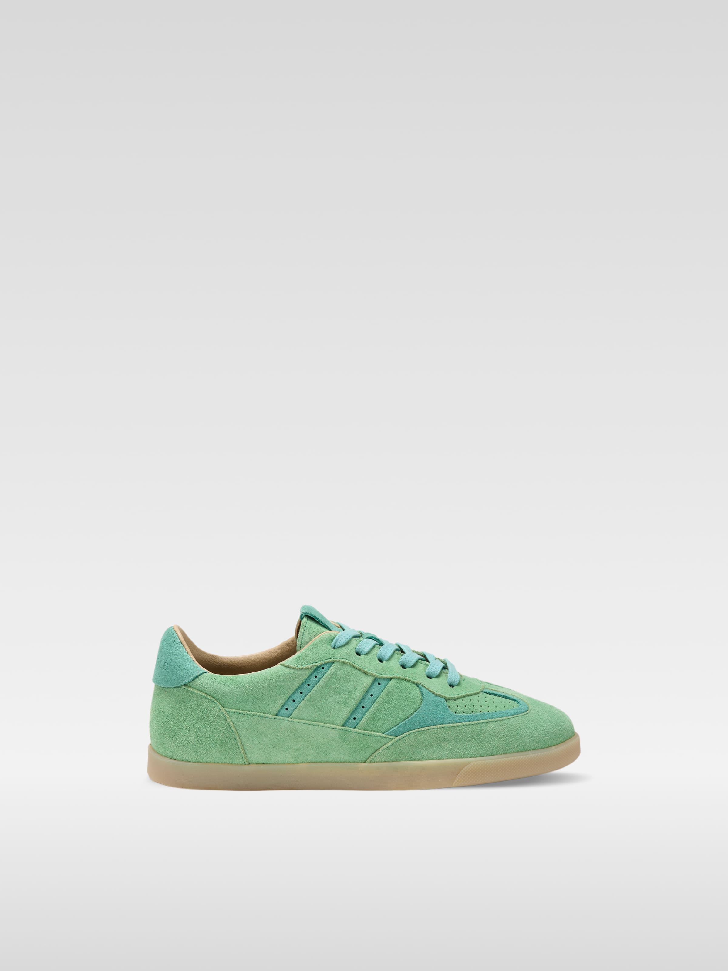 Green suede sneakers LALAS for women 4