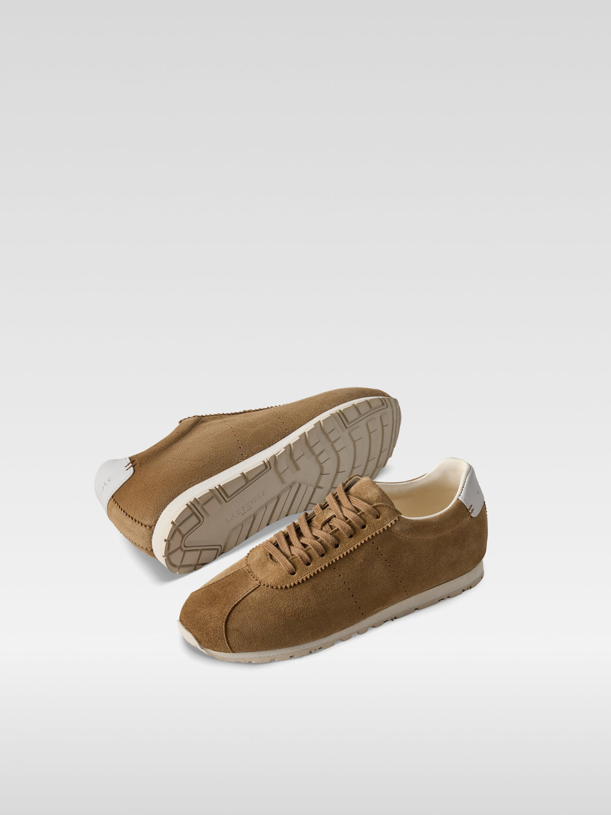Meow beige suede sneakers for women, front view