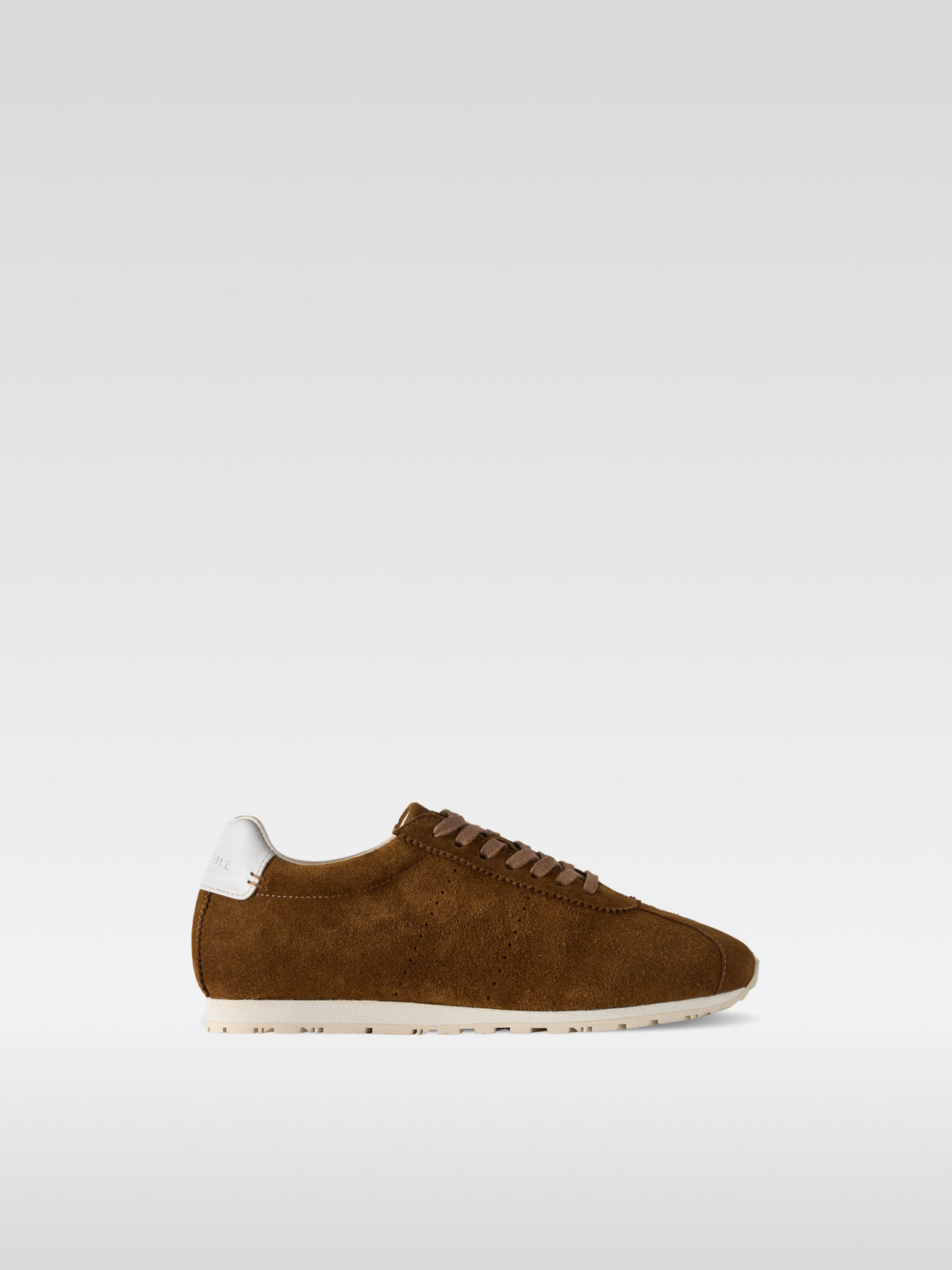 Meow light brown suede sneakers for women, side view