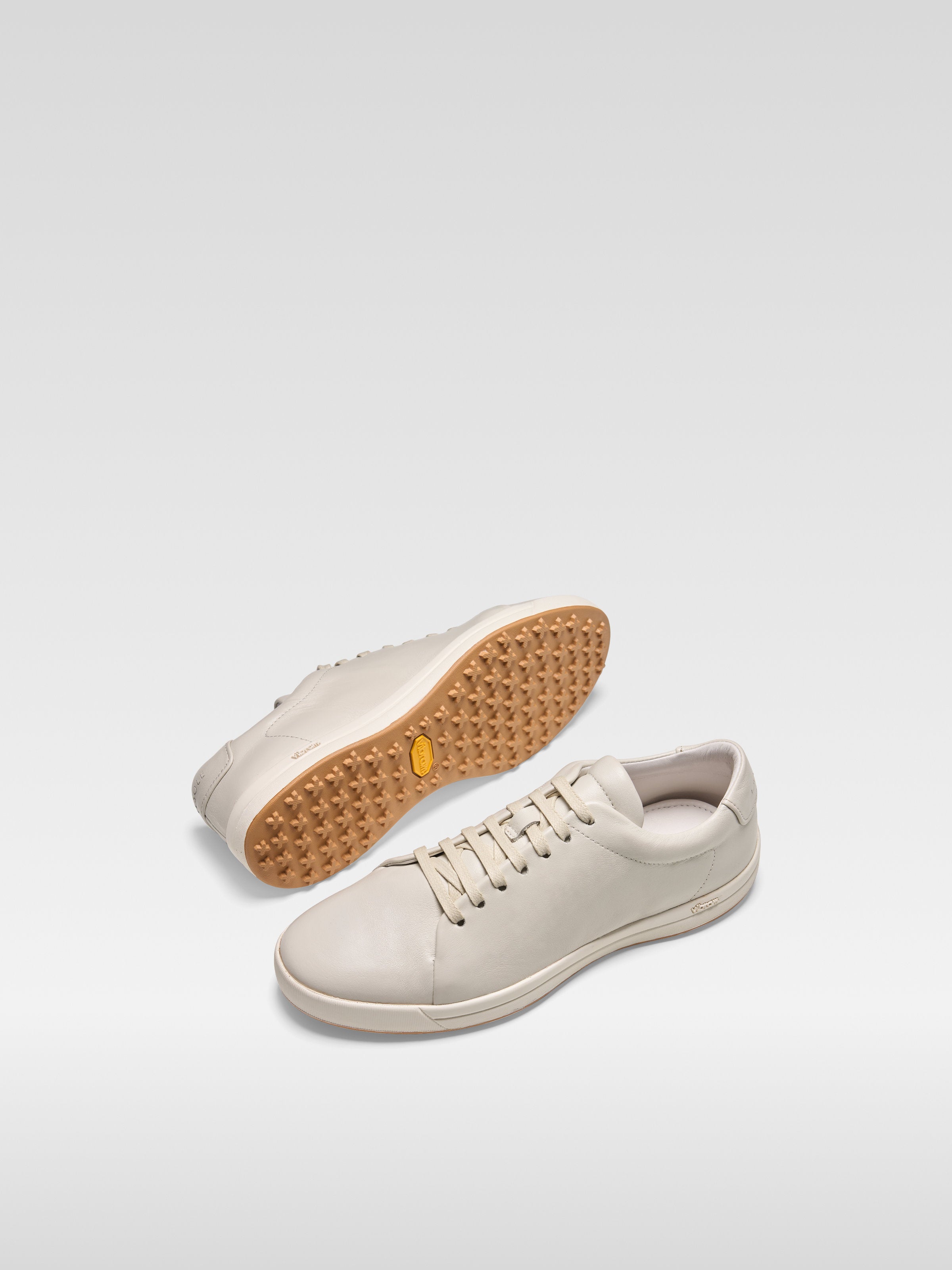 Zapatillas Links blanco roto de piel para hombre