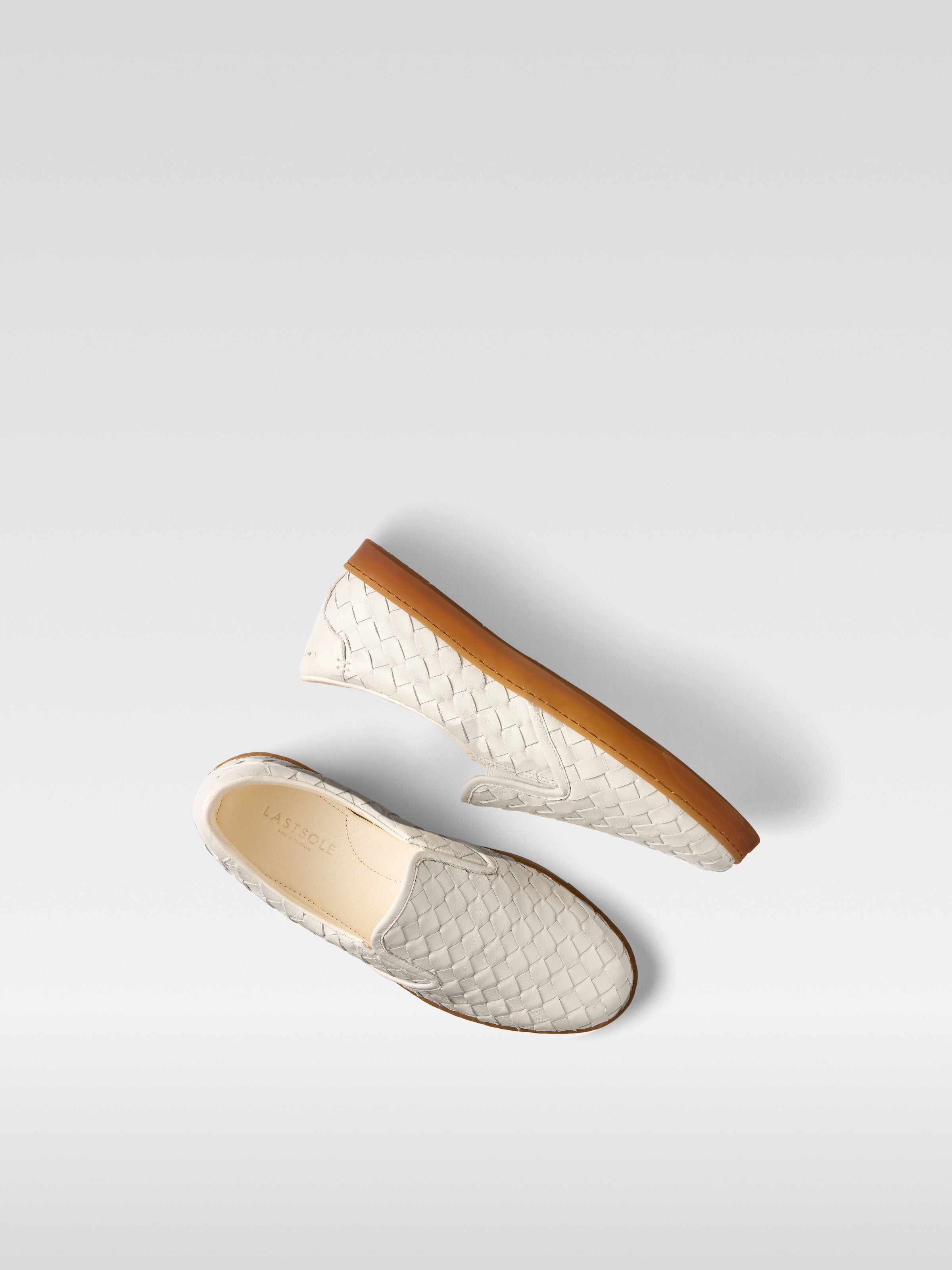 Loom - Off White nappa leather loafers for men