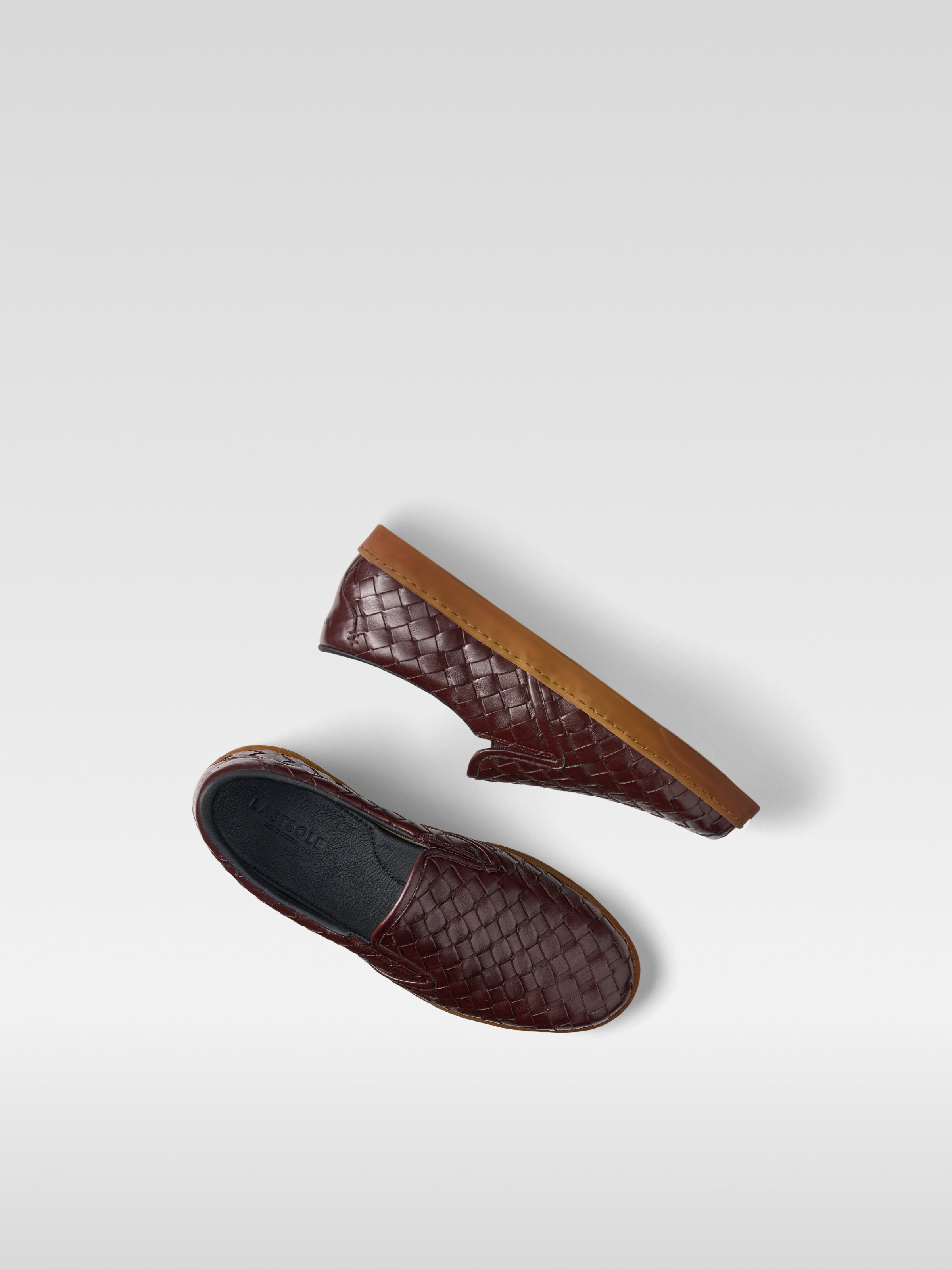 Loom - Wine nappa leather loafers for men