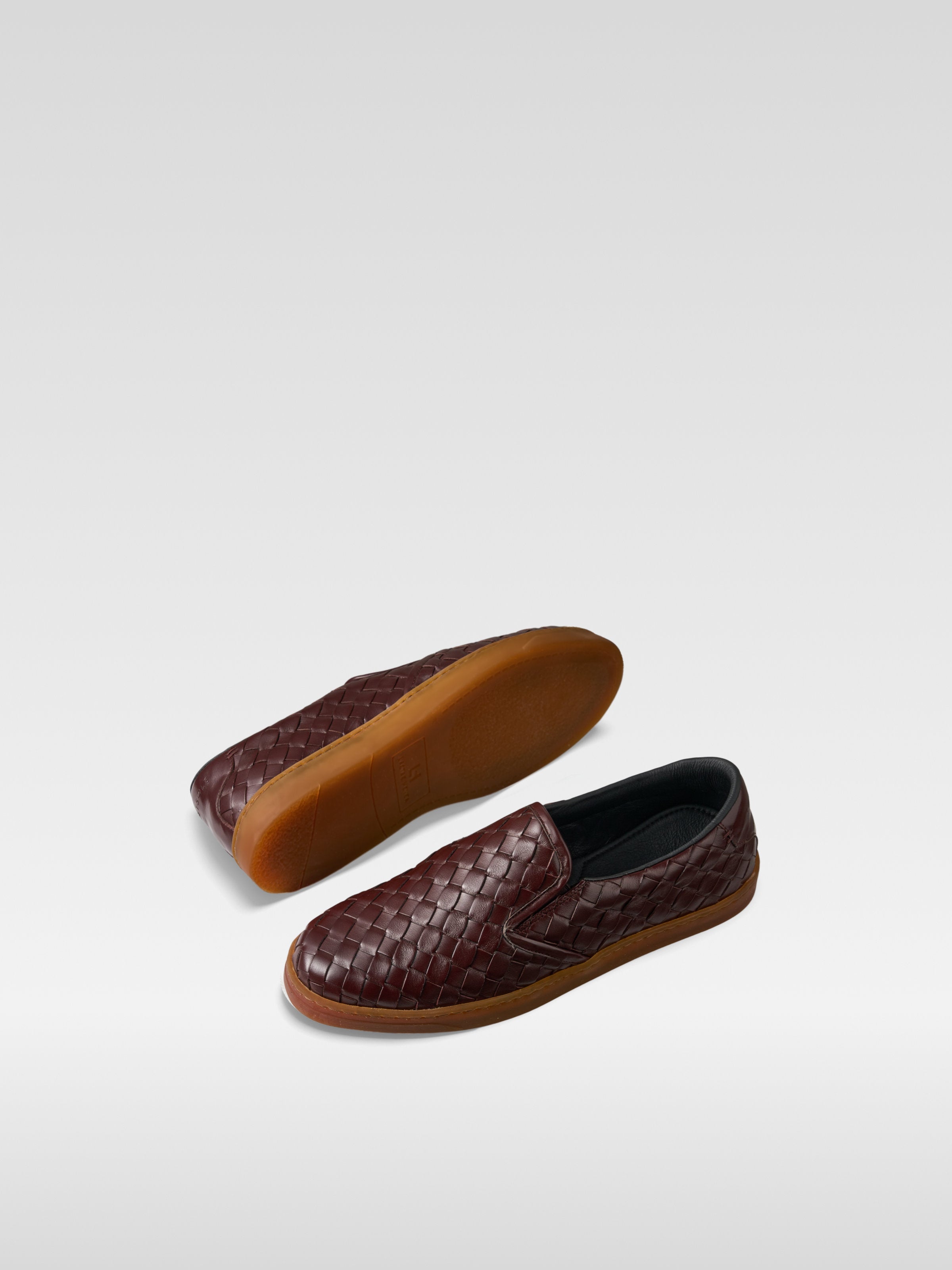 Loom - Wine nappa leather loafers for women