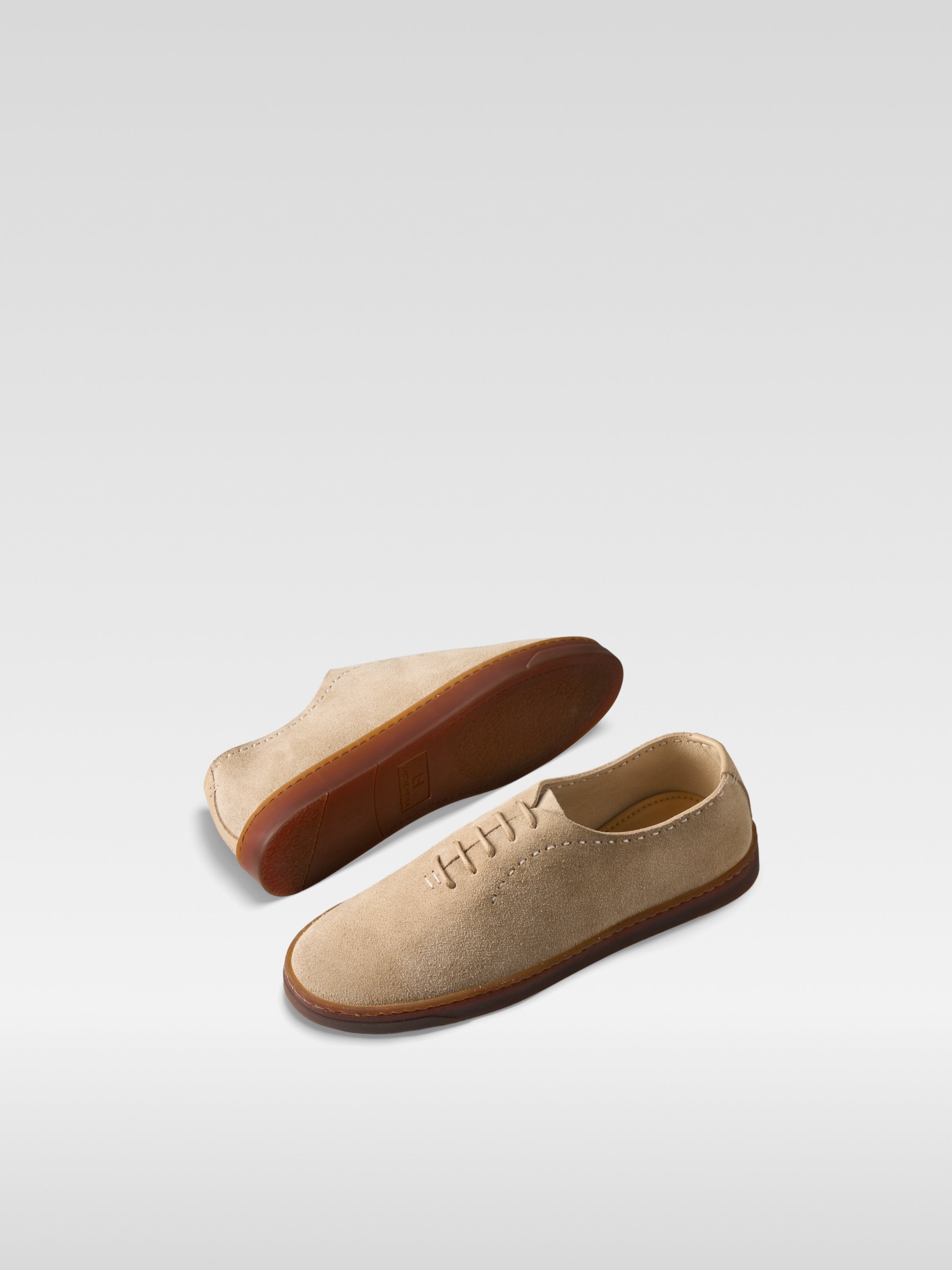Lofe II - Sand suede sneakers for women