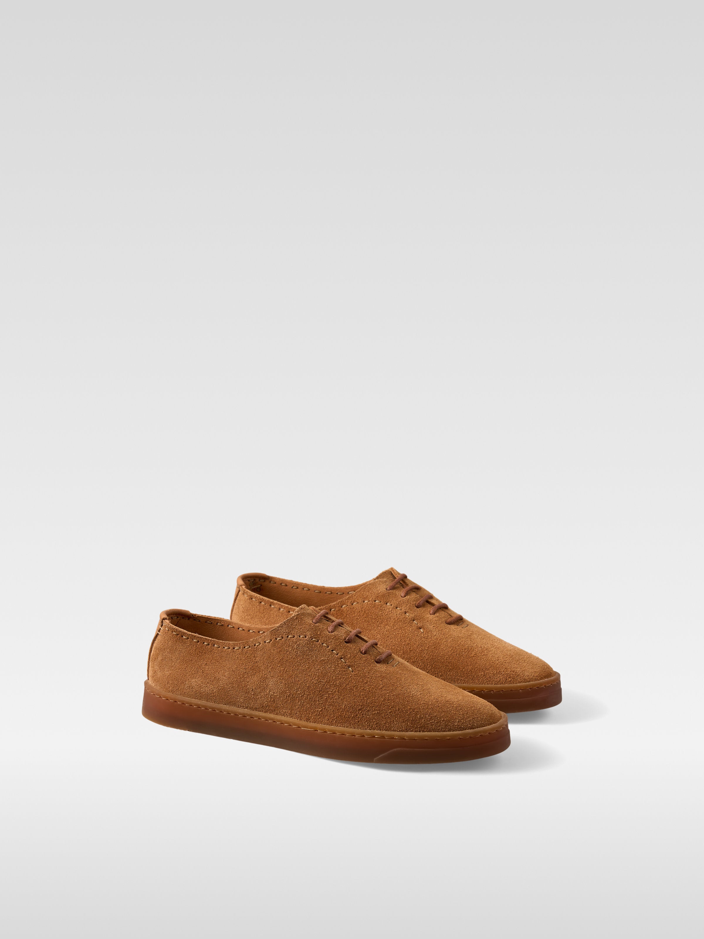 Lofe II - Cognac suede sneakers for women