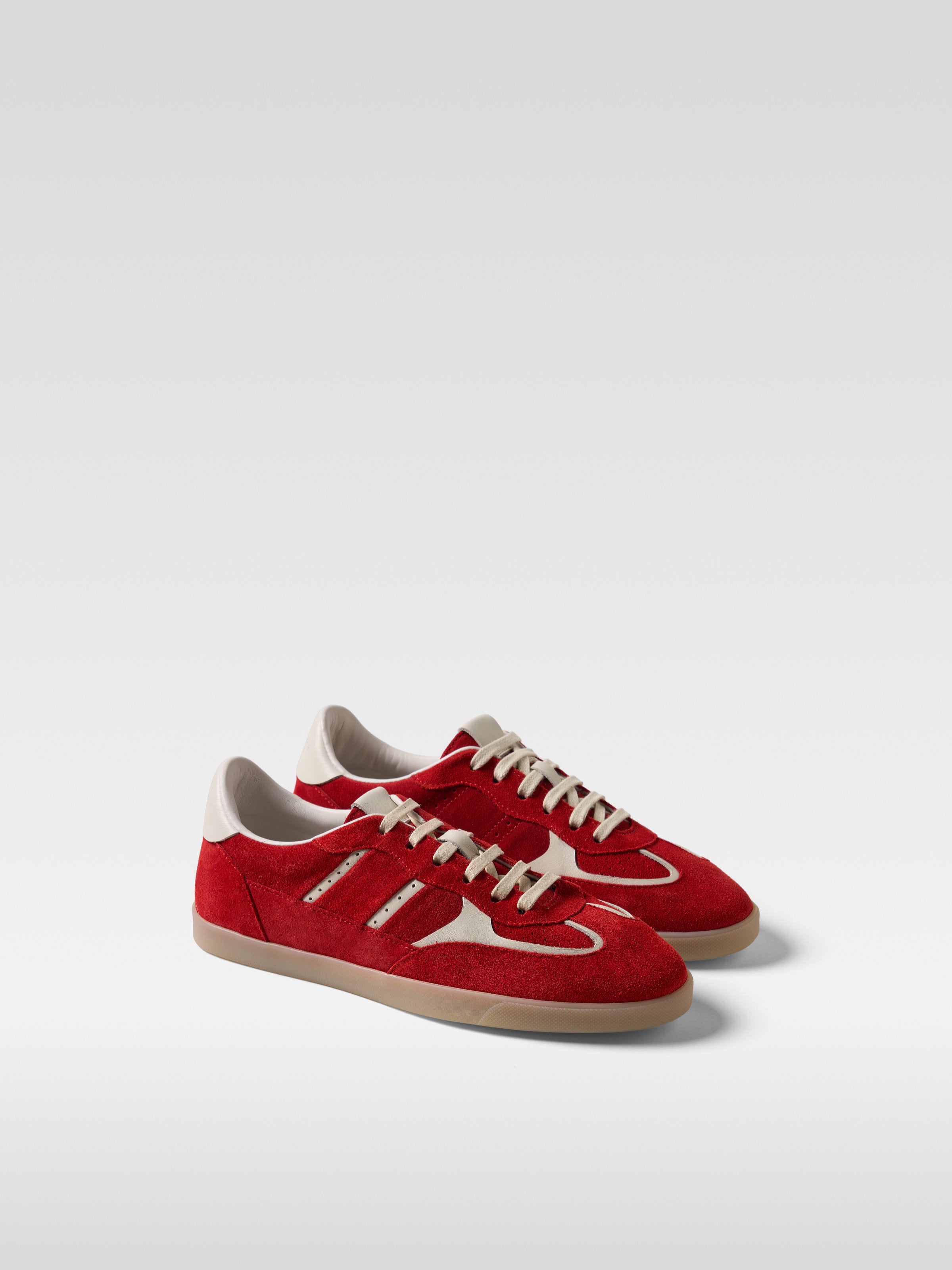 Red suede sneakers LALAS for women